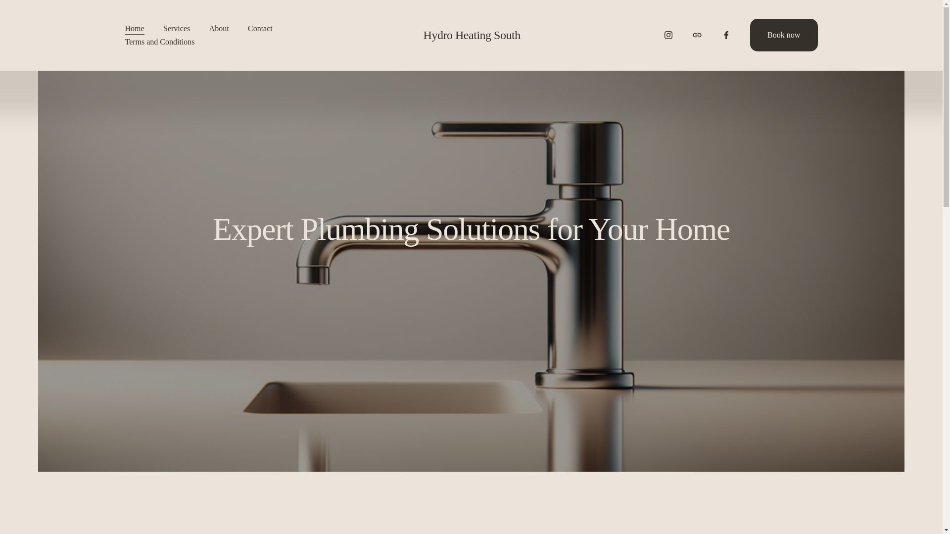 website screenshot of https://hydro-heating-south.com/