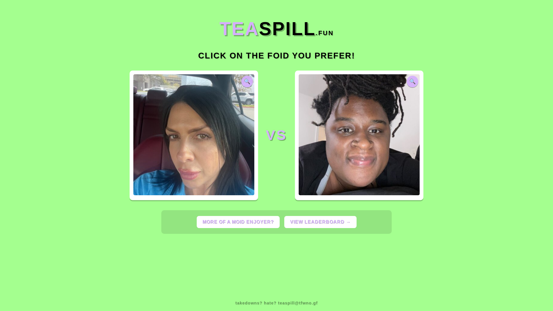 website screenshot of https://teaspill.fun/