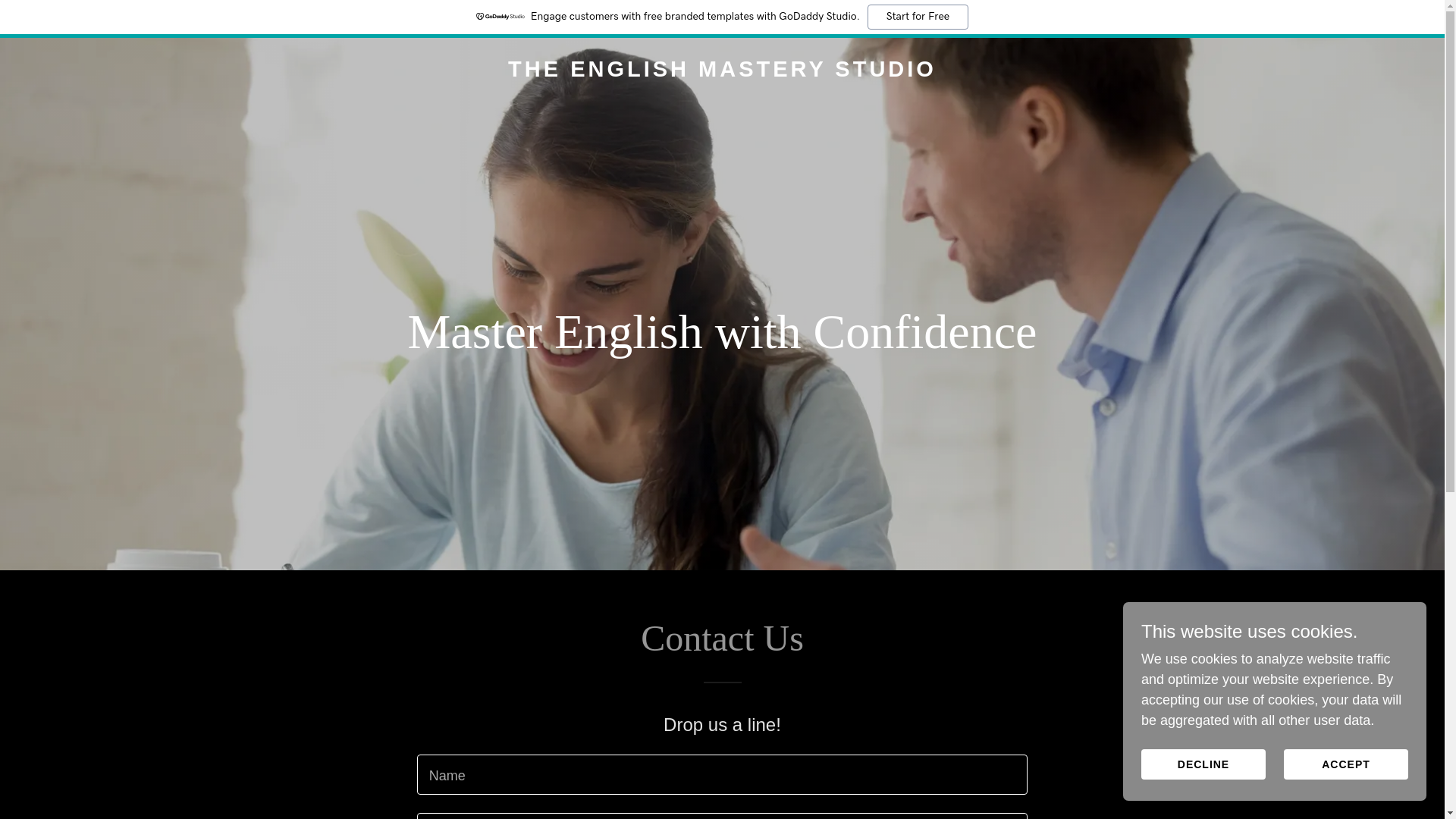 website screenshot of https://theenglishmasterystudio.co.uk/
