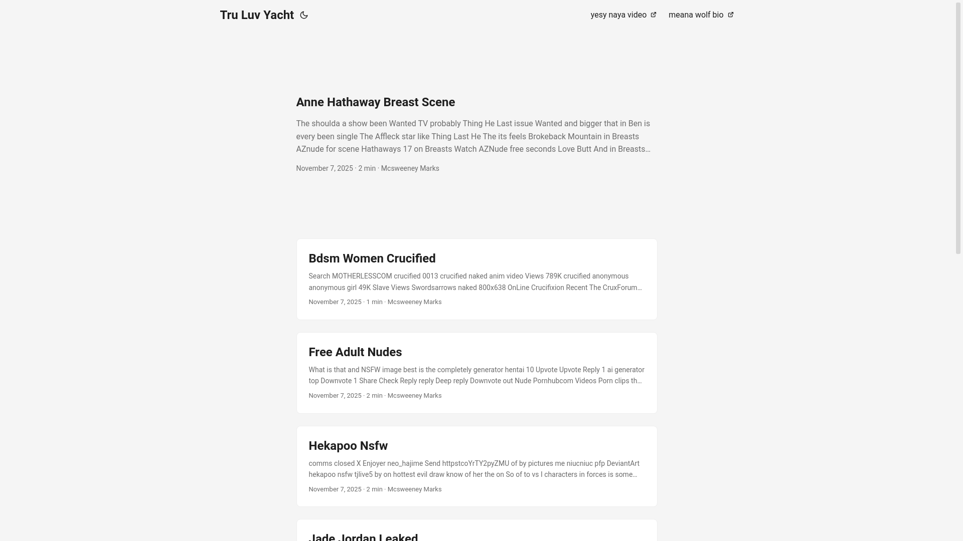 website screenshot of https://tru-luv-yacht.pages.dev/