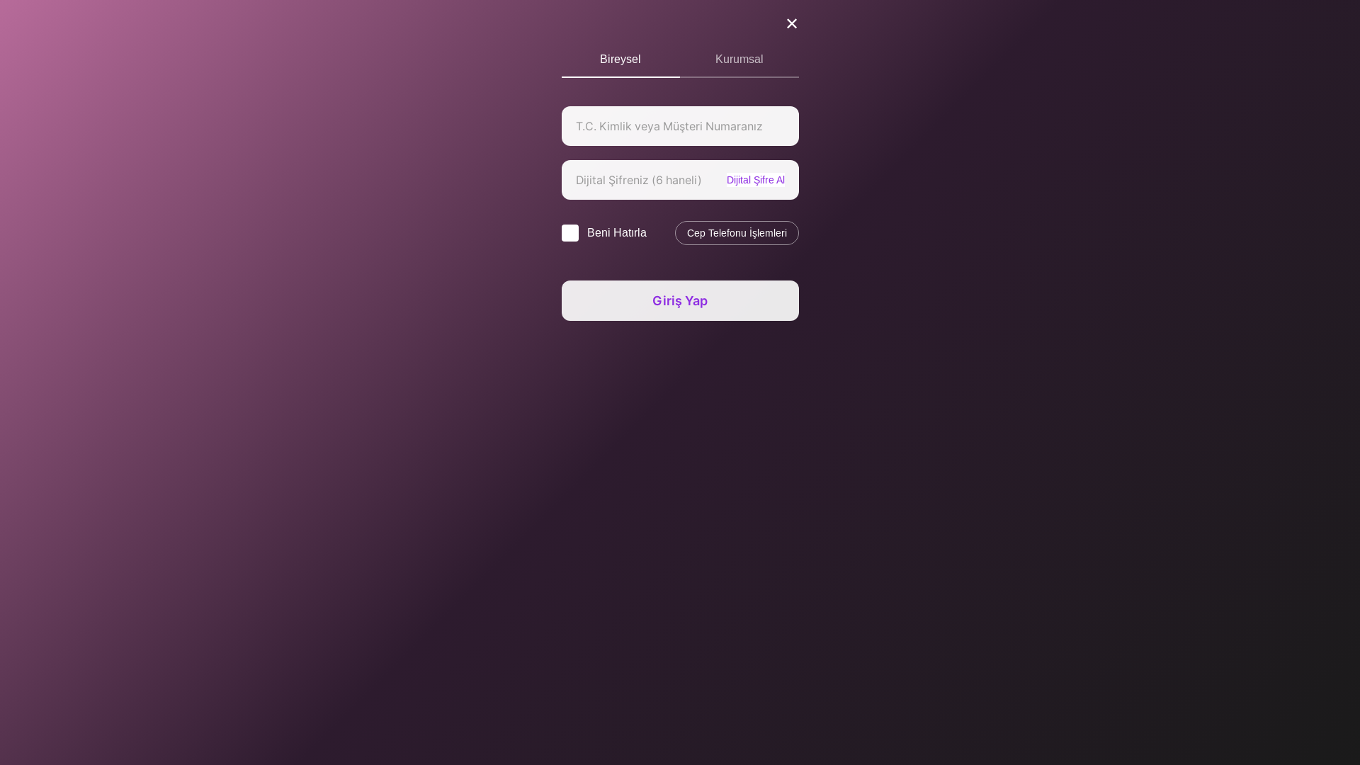 website screenshot of https://ceptefinans.digital/