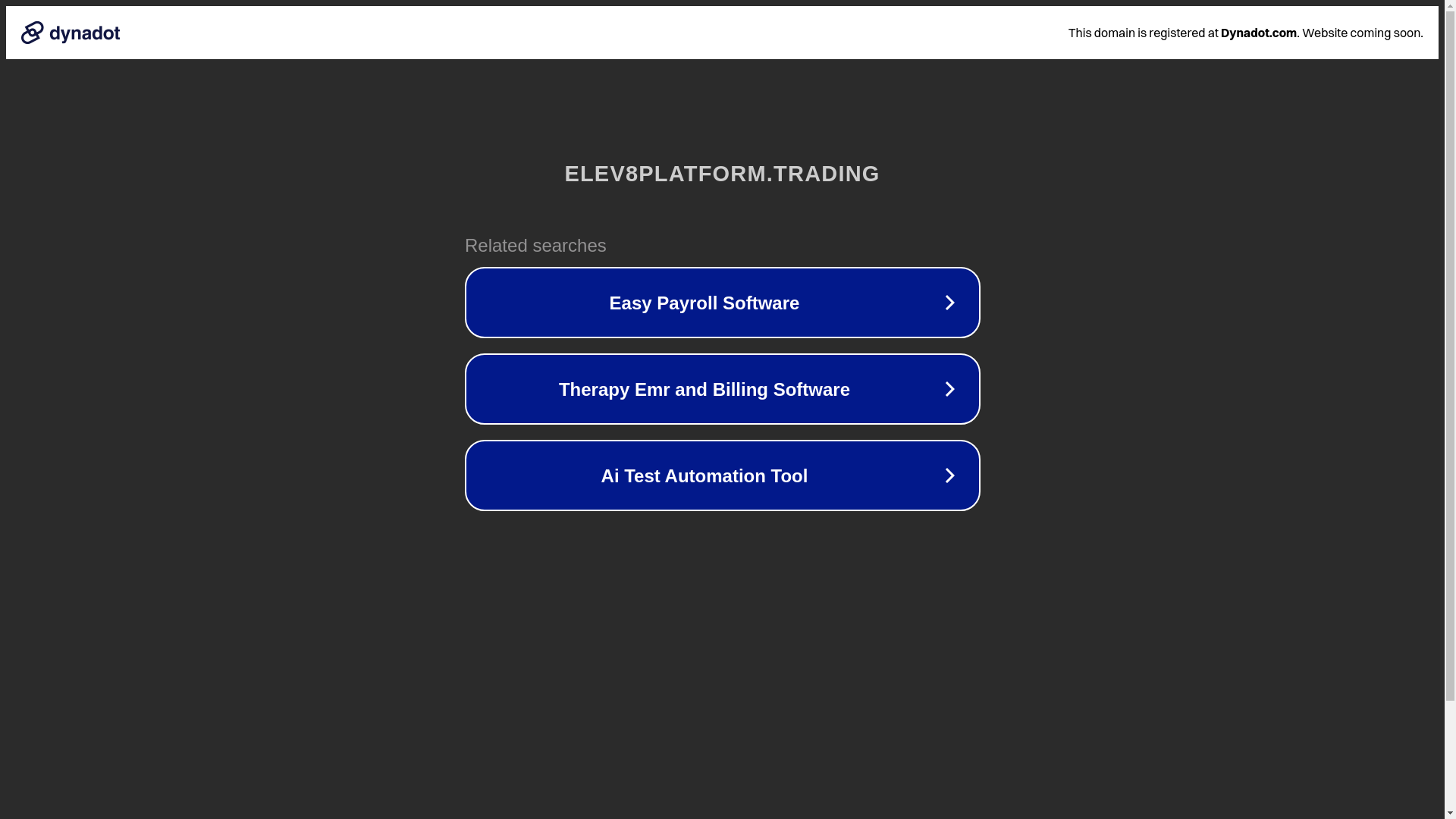 website screenshot of https://elev8platform.trading/