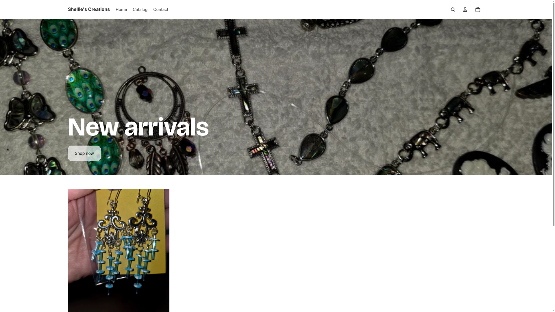 website screenshot of https://shelliescreations.com/