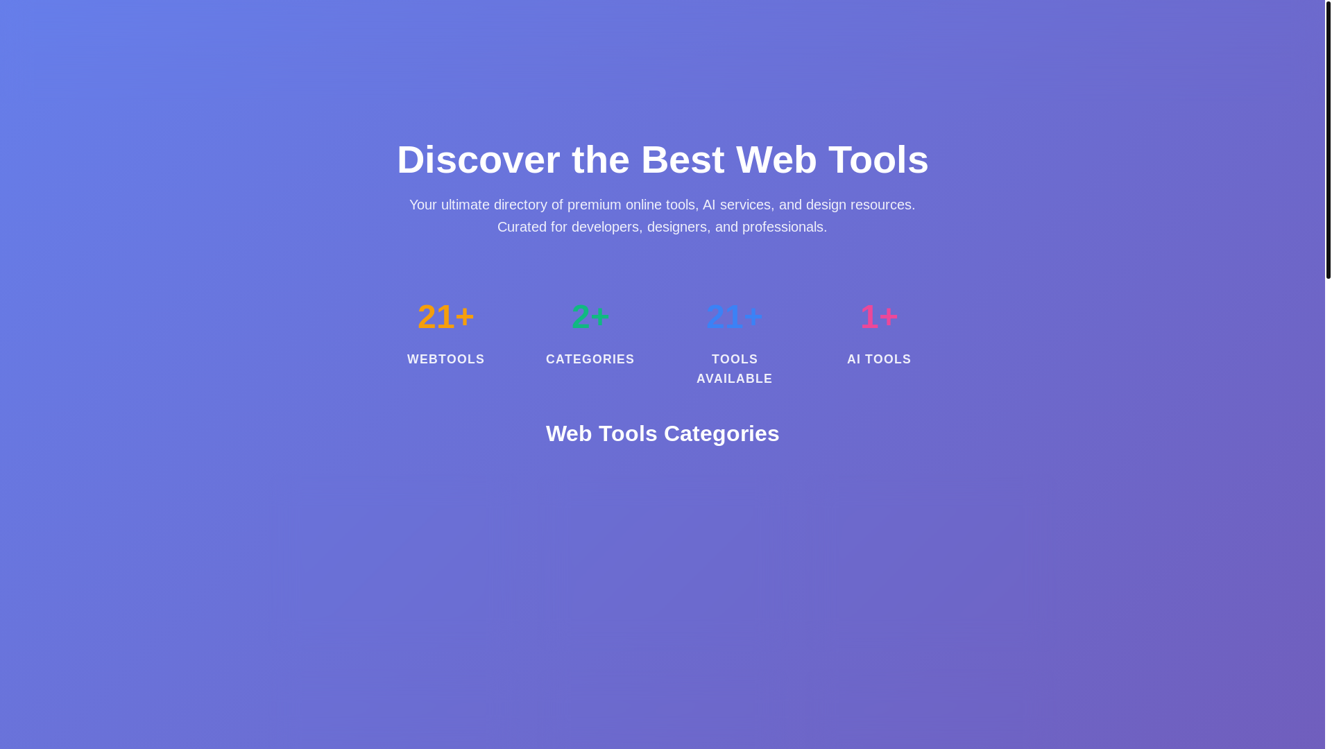 website screenshot of https://bestwebtoolsdirectory.online/