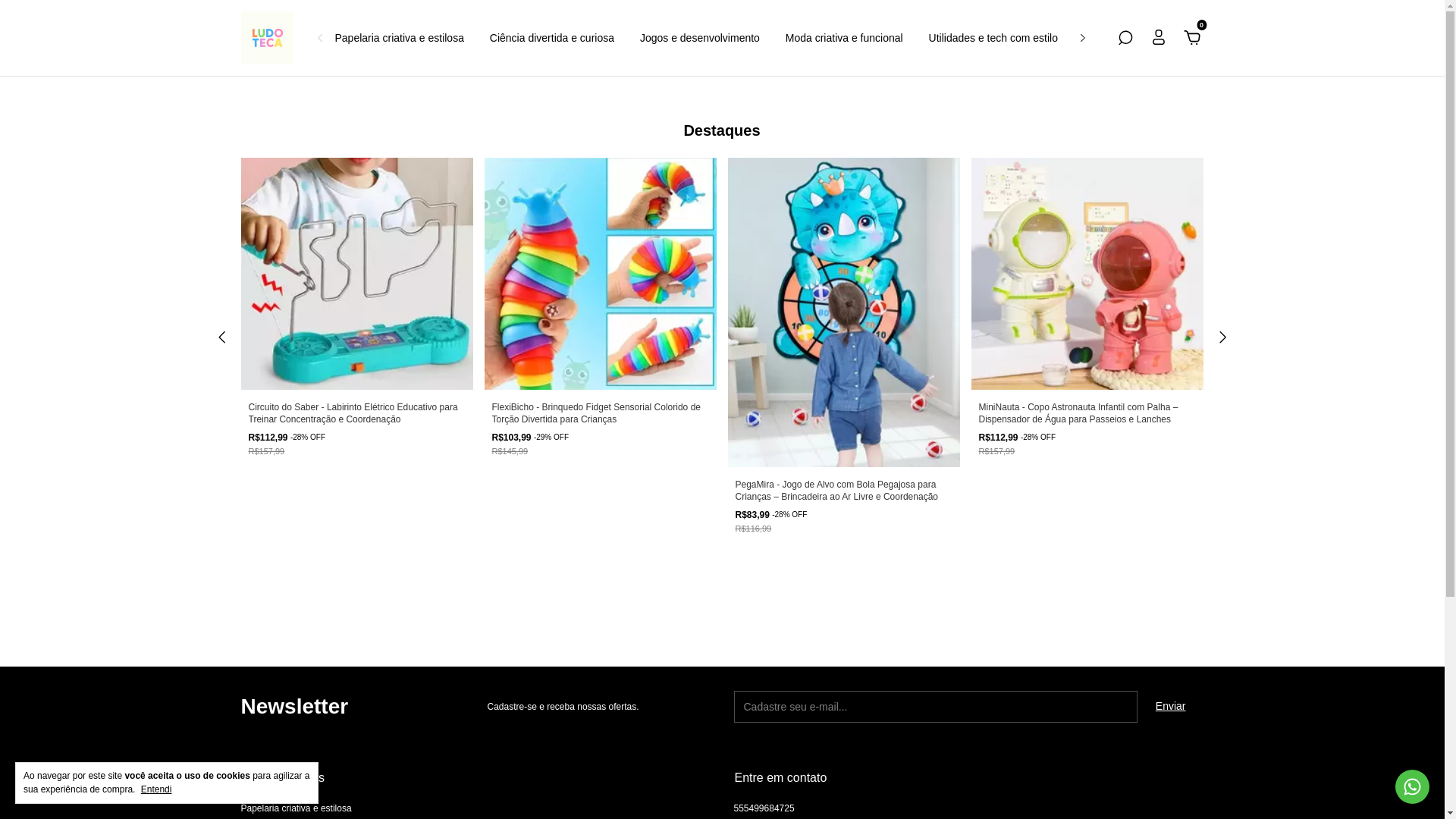 website screenshot of https://ludotecastore.com.br/