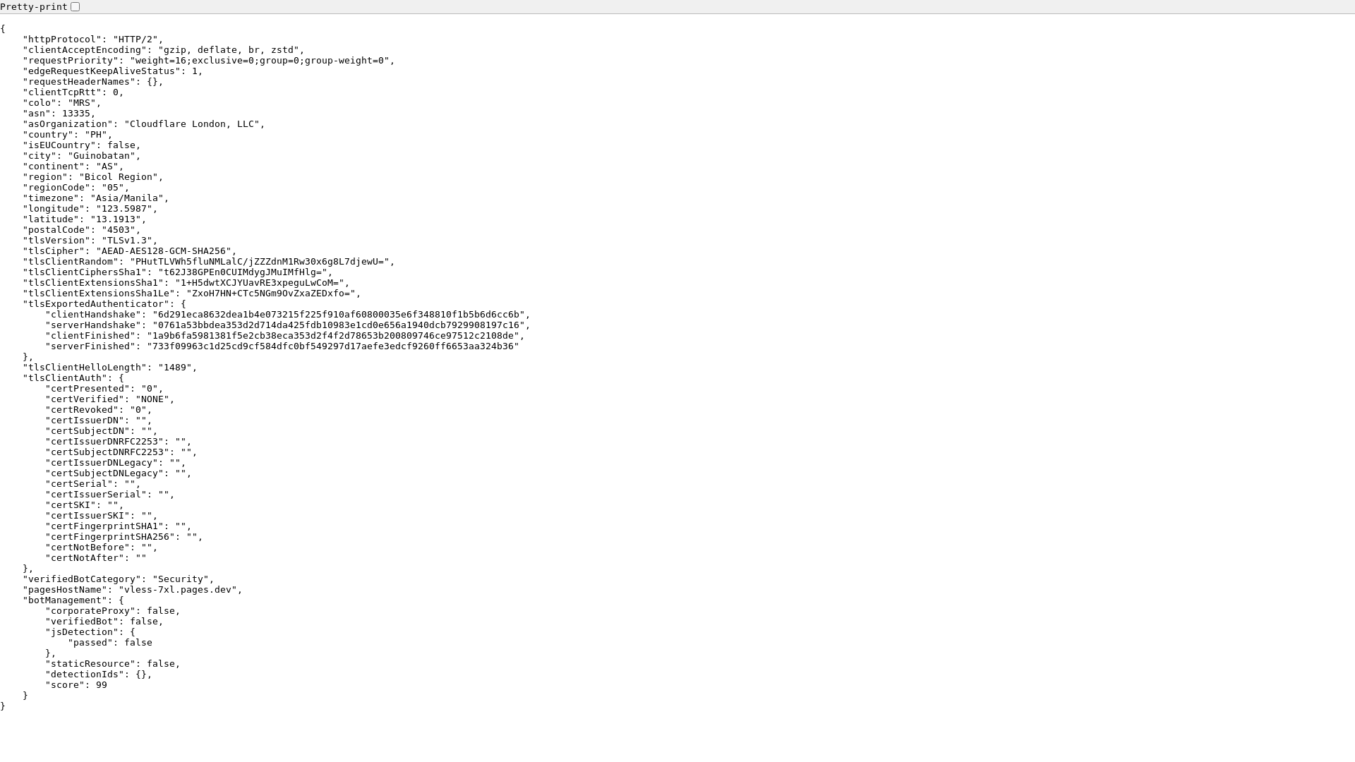 website screenshot of https://vless-7xl.pages.dev/