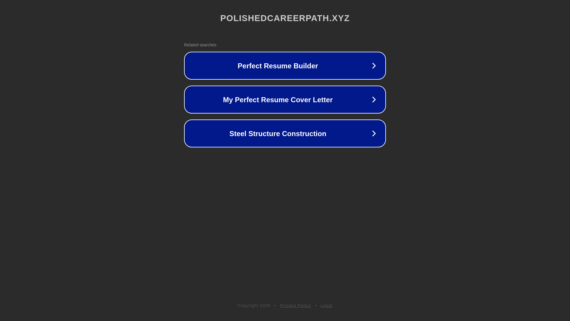 website screenshot of https://polishedcareerpath.xyz/