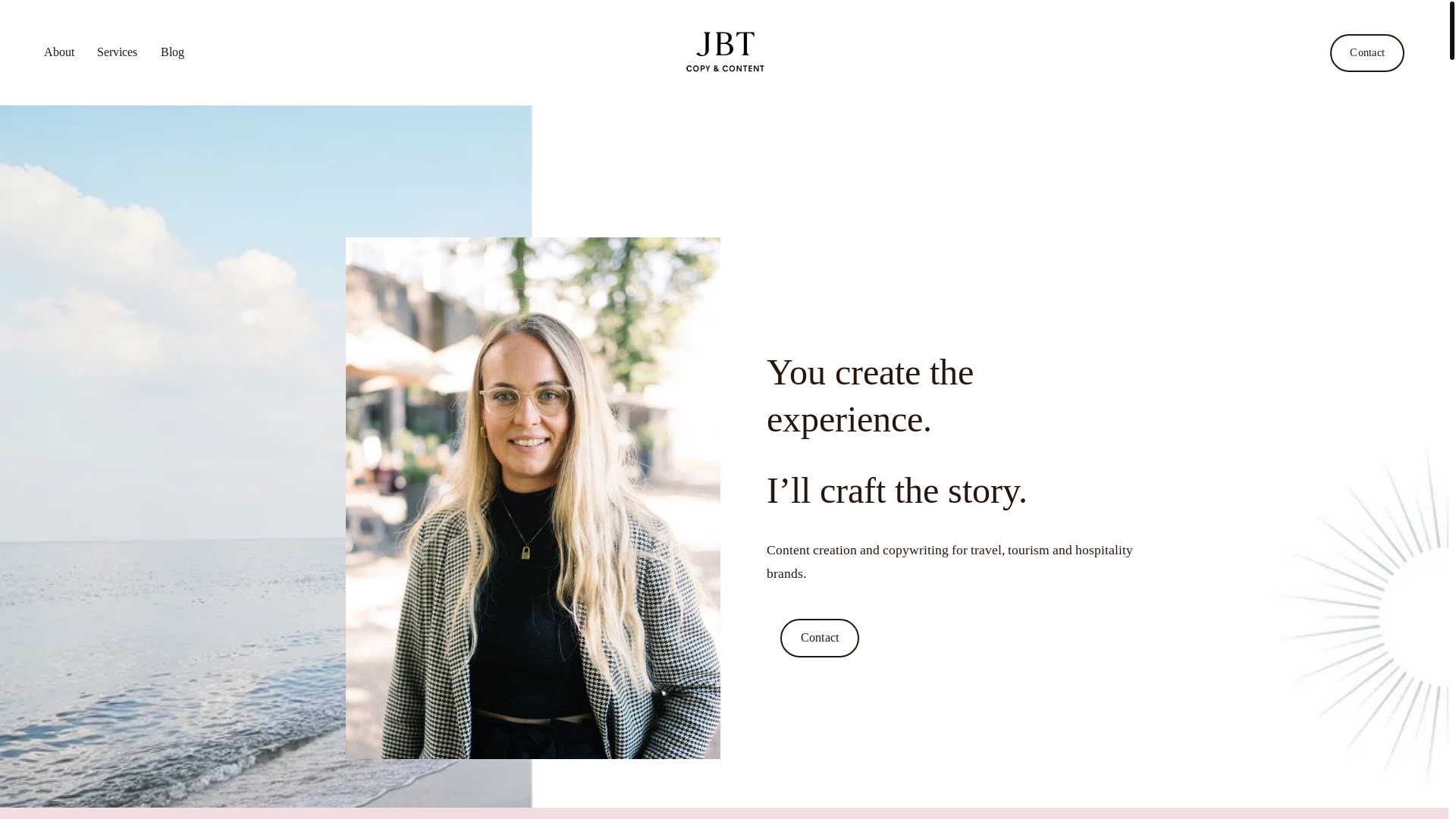 website screenshot of https://jbtcopyandcontent.com/