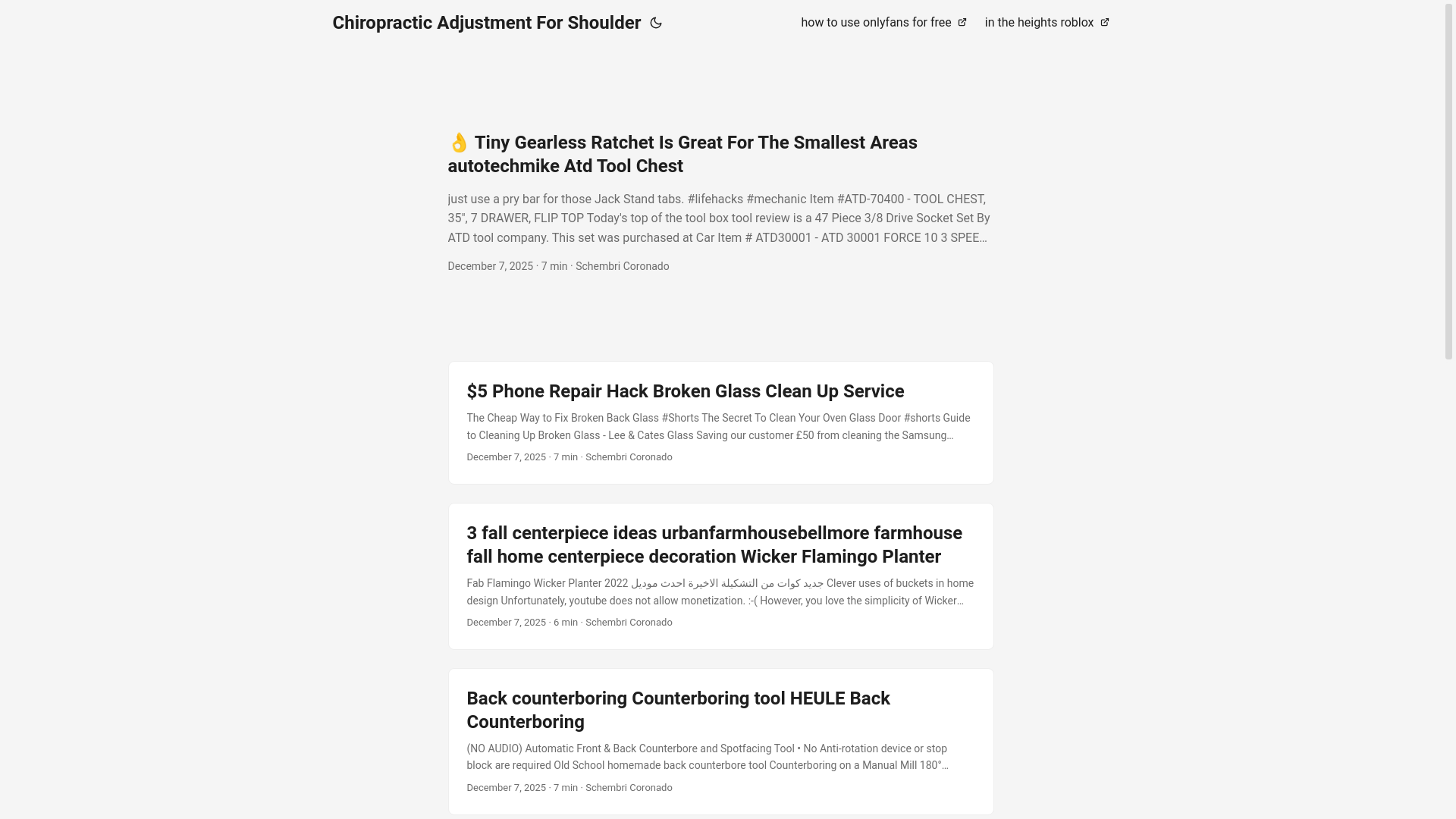 website screenshot of https://chiropracticadjustmentforshoulder.pages.dev/