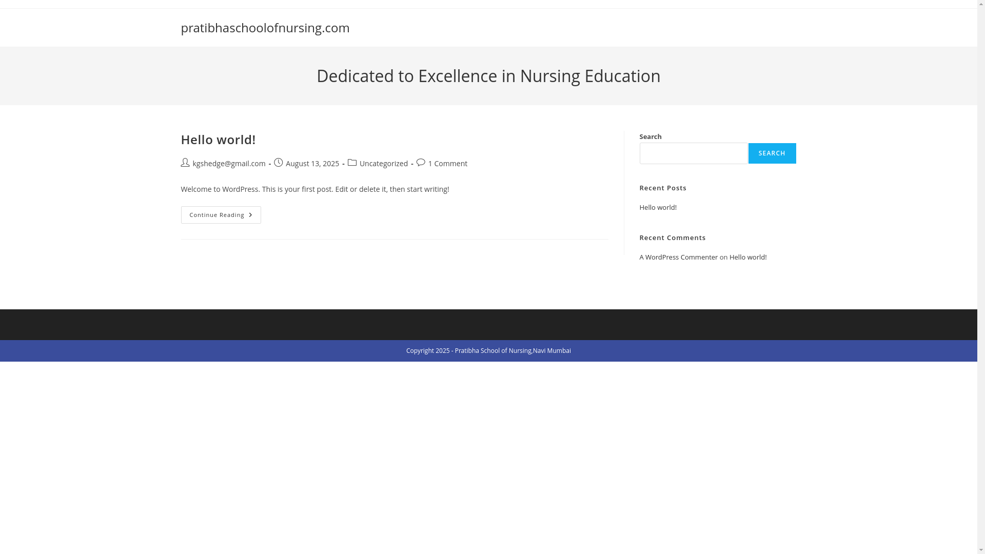 website screenshot of https://pratibhaschoolofnursing.com/