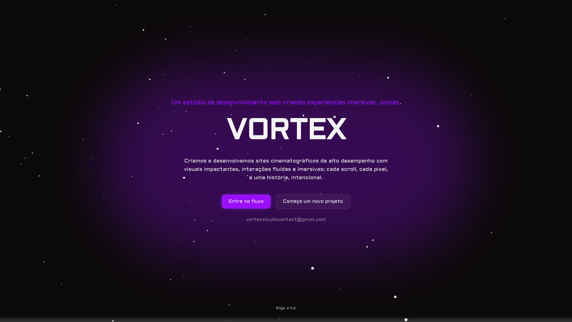 website screenshot of https://vortexstudio.com.br/
