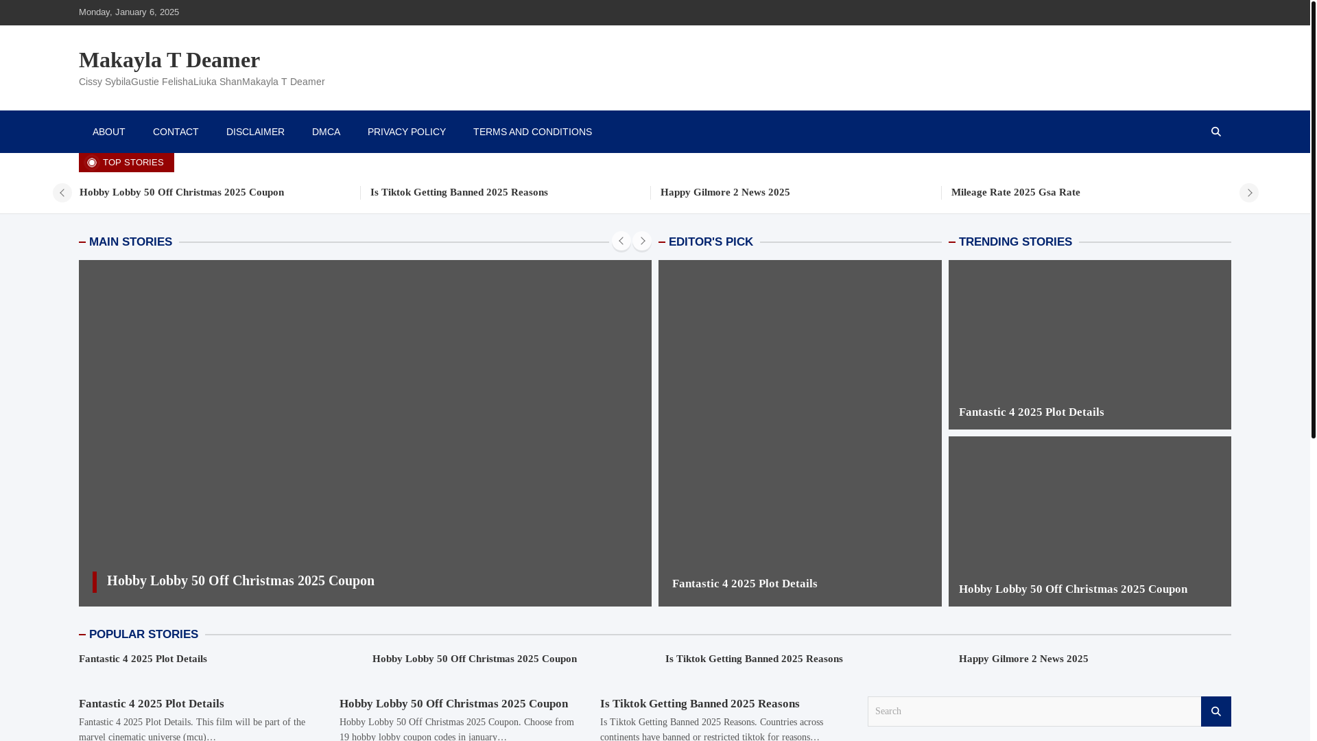 website screenshot of https://makaylatdeamer.pages.dev/