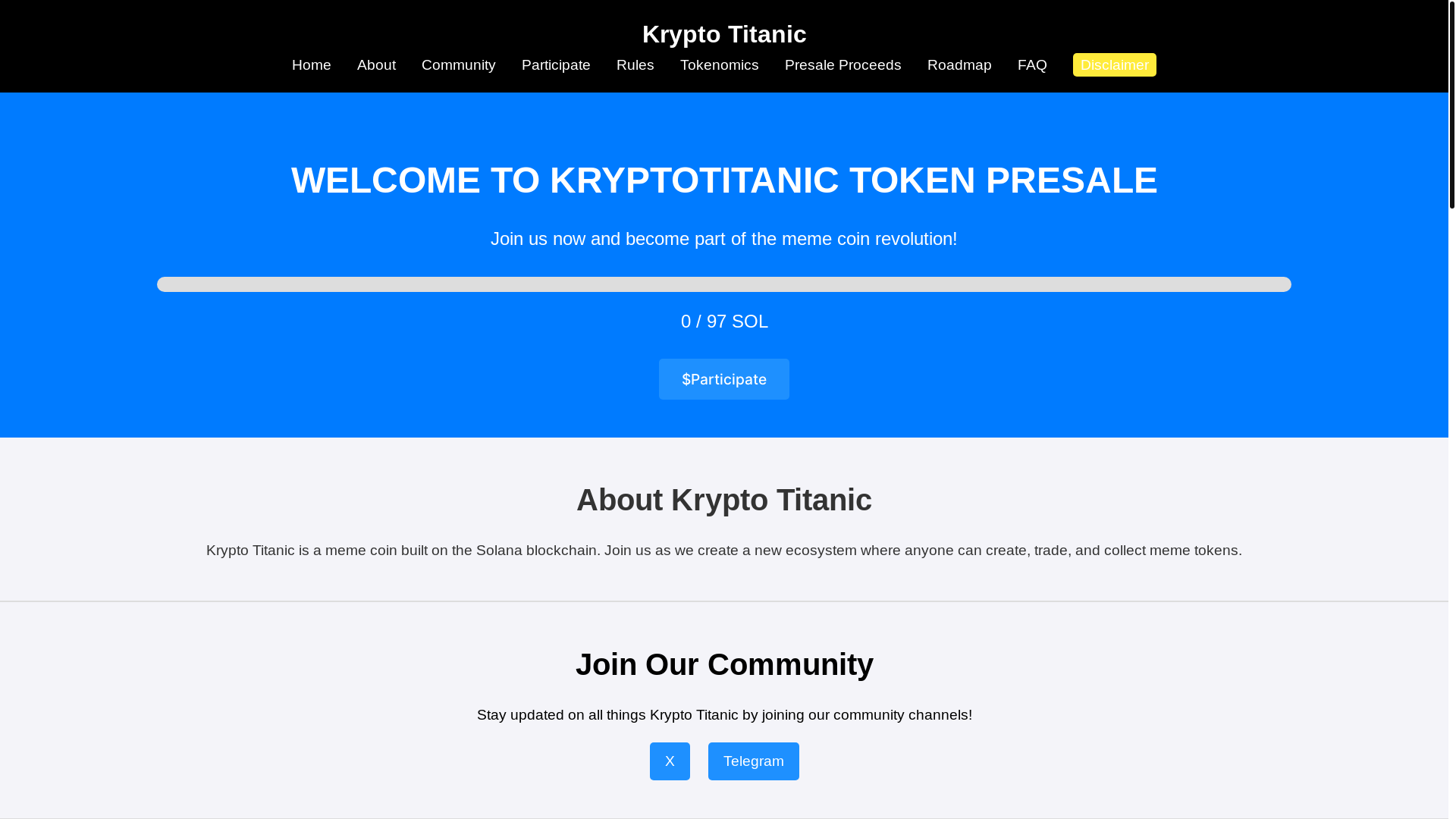 website screenshot of https://kryptotitanic.pages.dev/