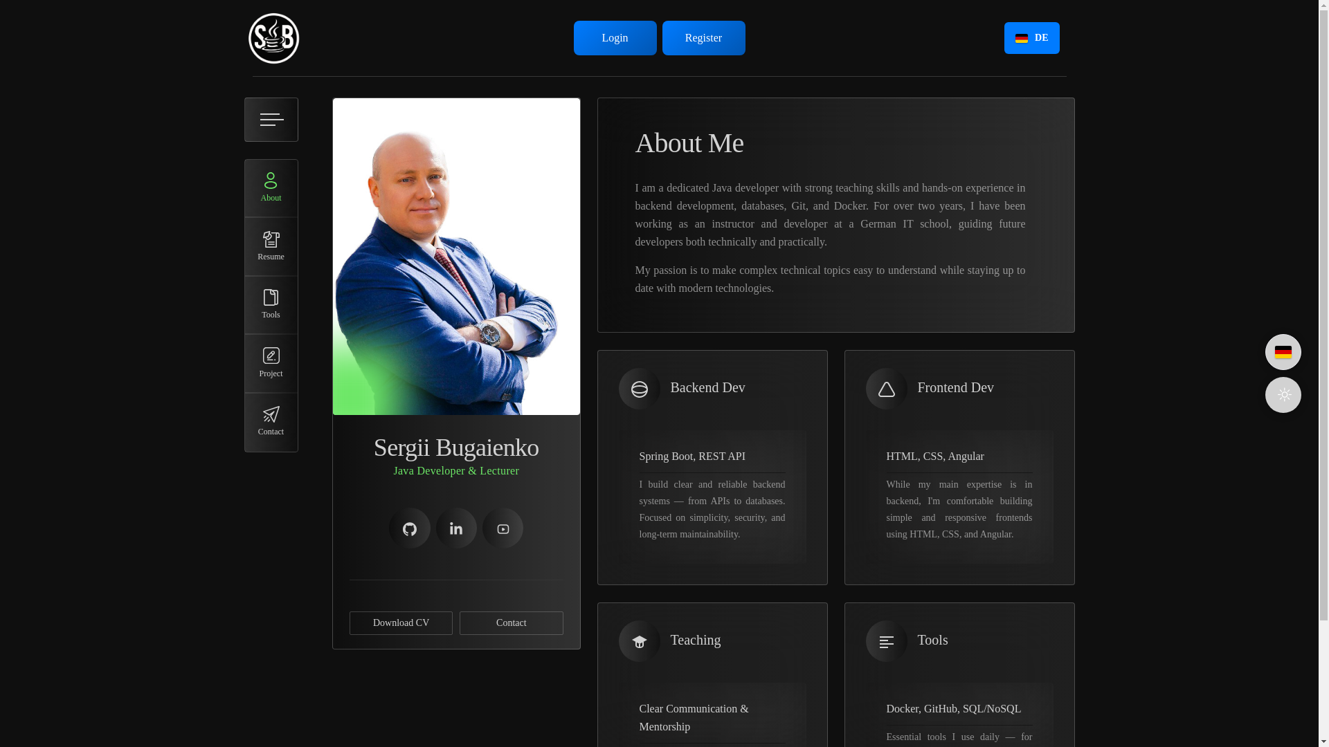 website screenshot of https://bugaienko.de/