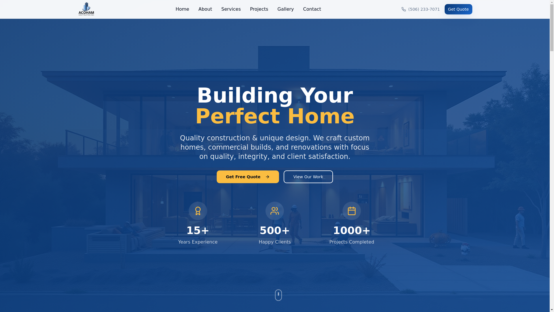 website screenshot of https://acoham.info/