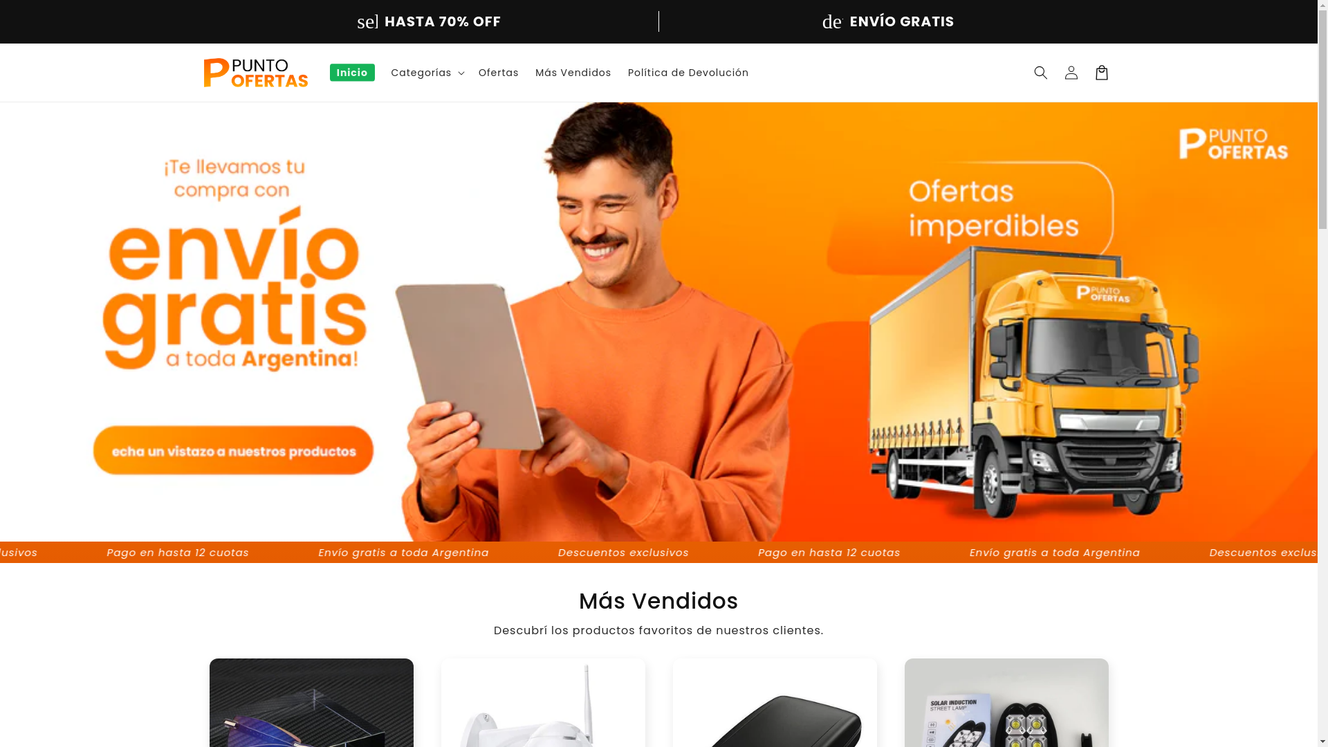 website screenshot of https://puntoofertas.shop/