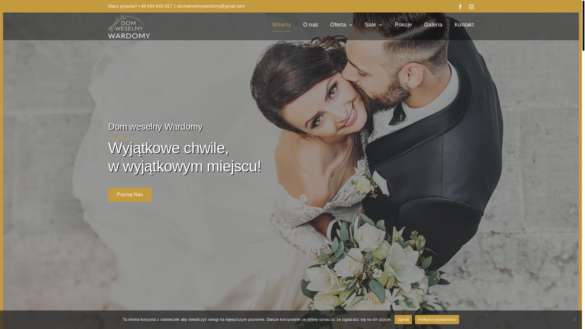 website screenshot of https://domweselnywardomy.pl/