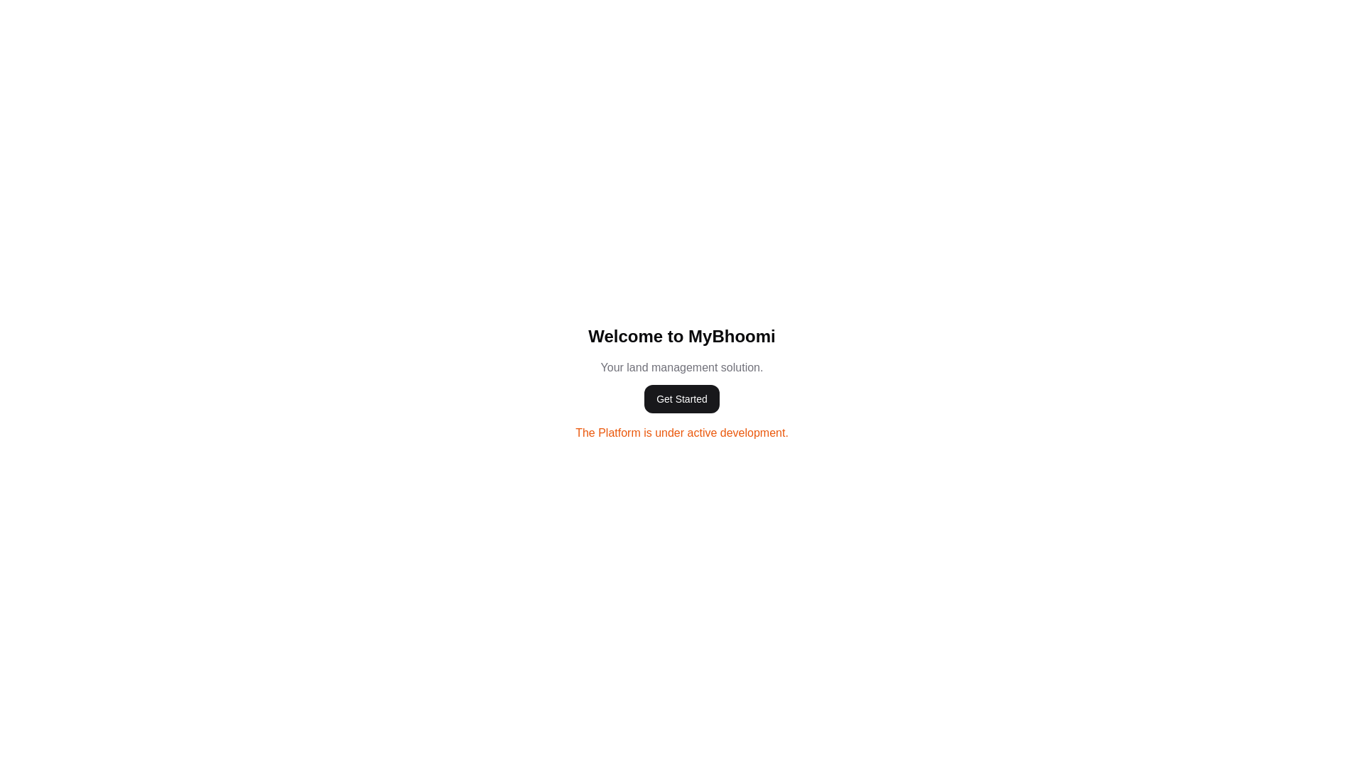 website screenshot of https://my-bhoomi-platform.pages.dev/