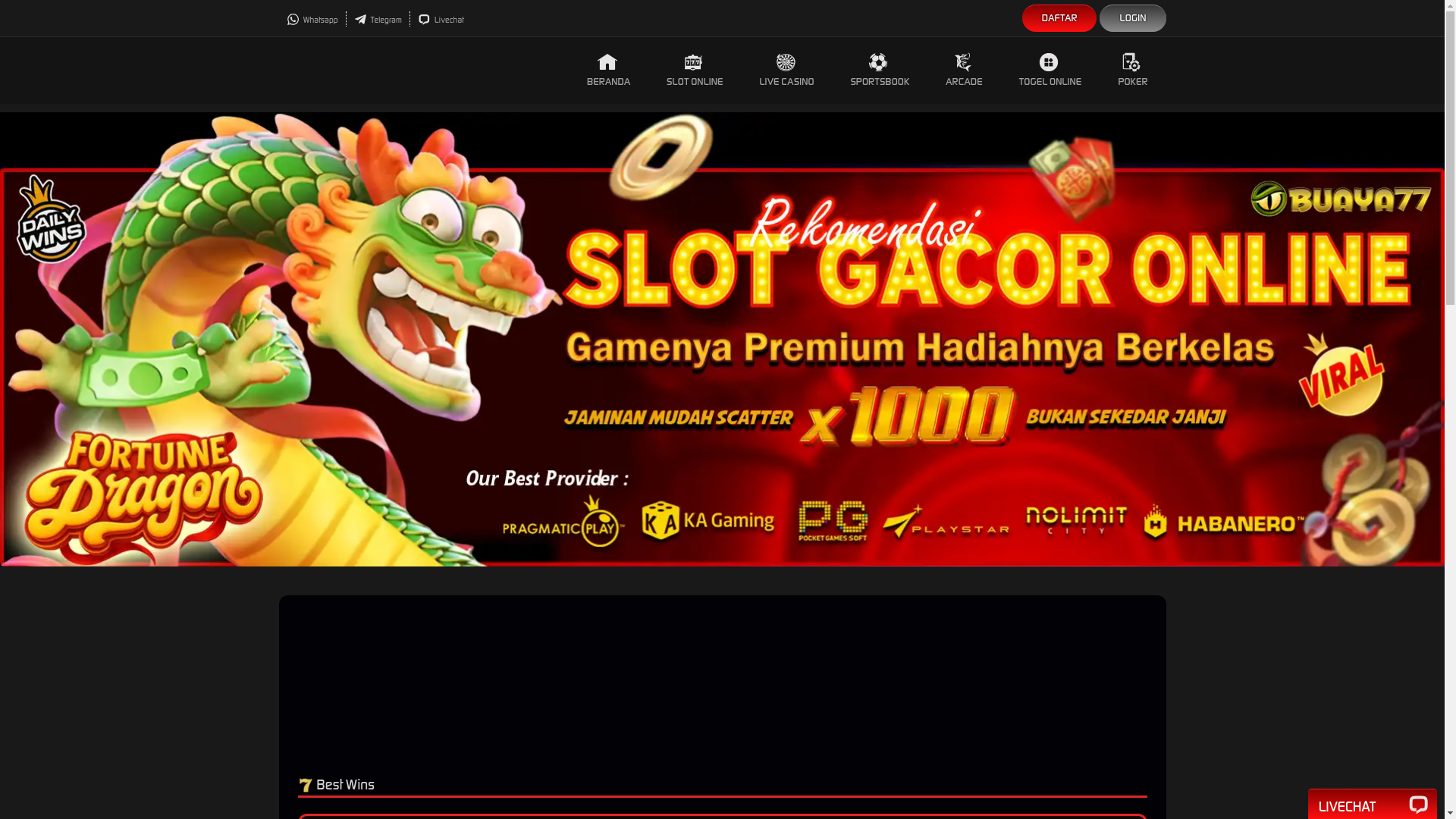 website screenshot of https://tegarslot.com/