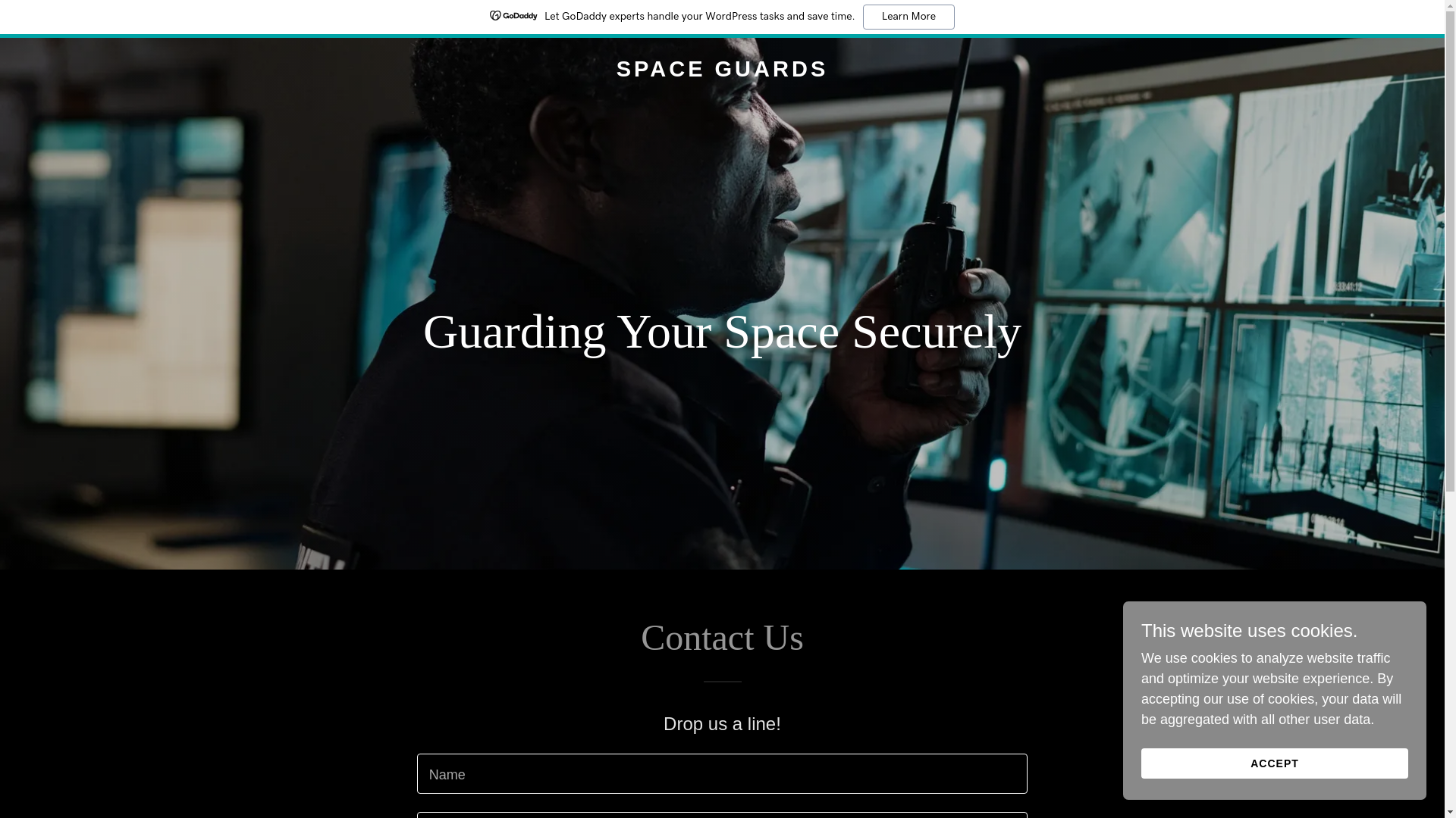 website screenshot of https://space-guards.com/