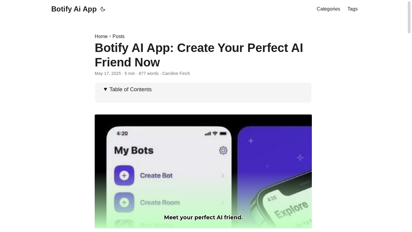 website screenshot of https://botify-ai-app.pages.dev/