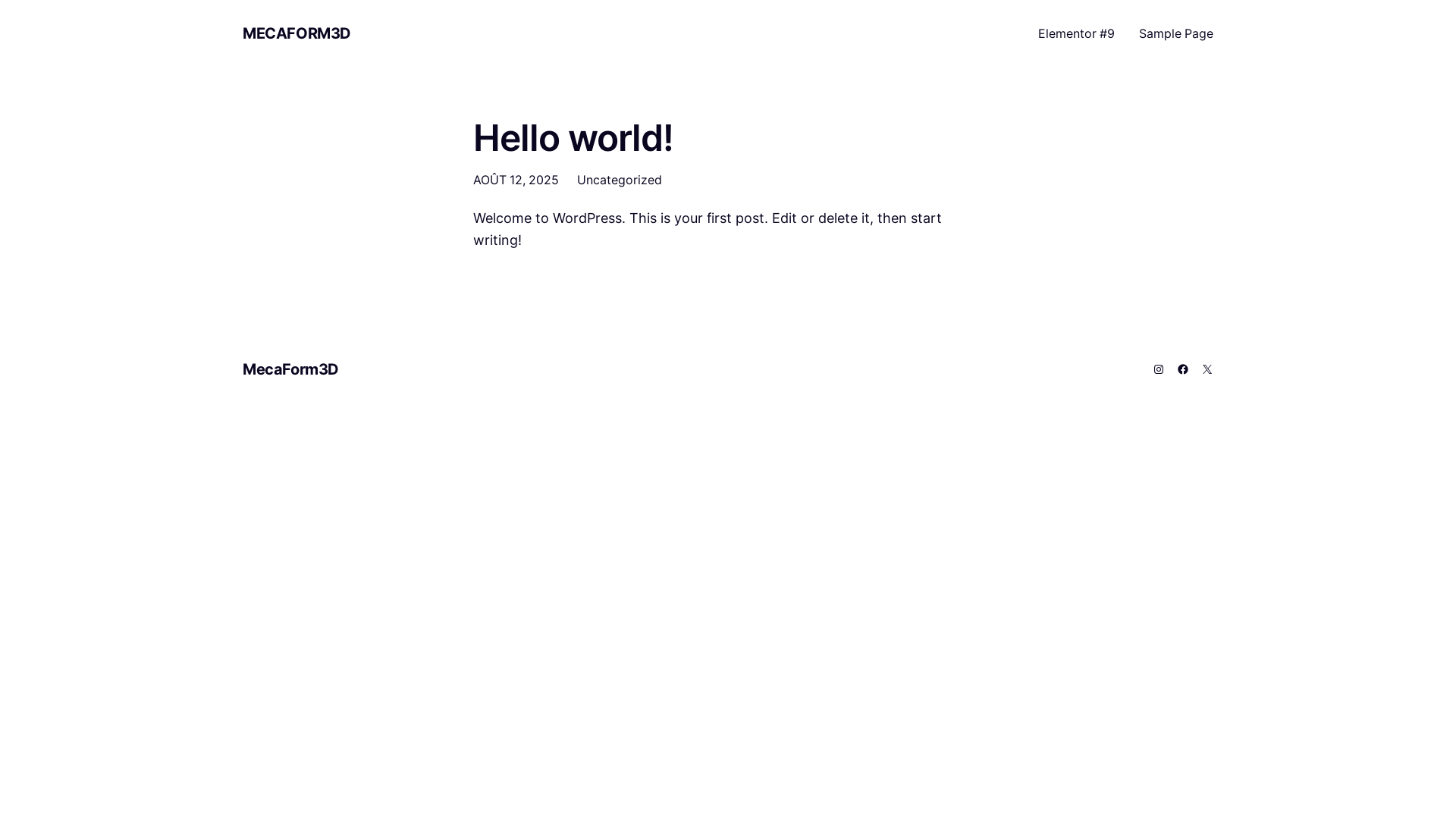 website screenshot of https://mecaform3d.fr/