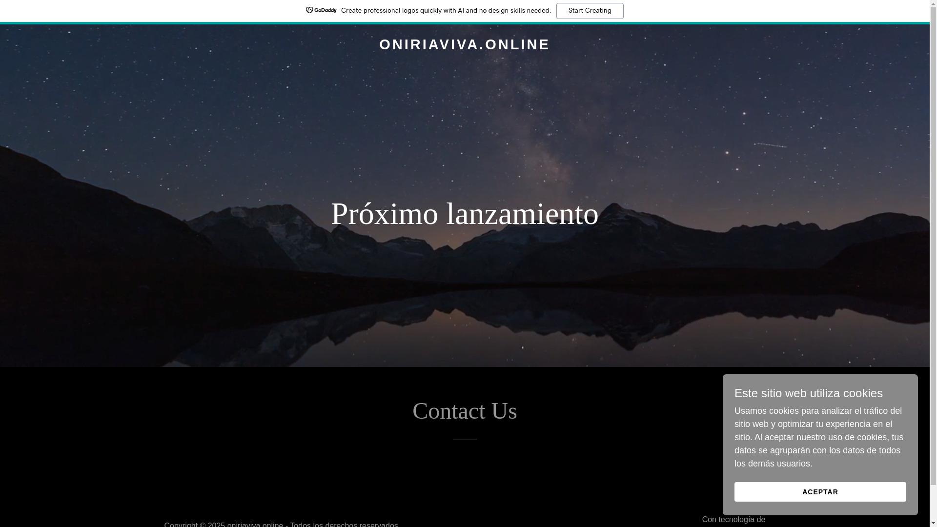 website screenshot of https://oniriaviva.online/