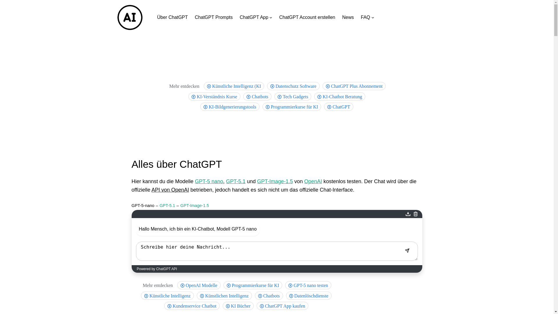 website screenshot of https://chatopenai.de/