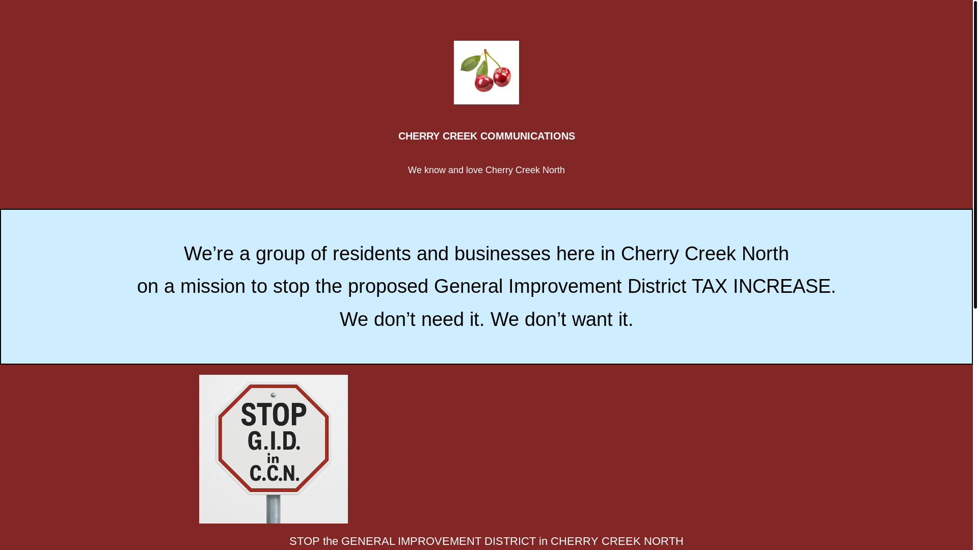 website screenshot of https://cherrycreekcommunications.com/