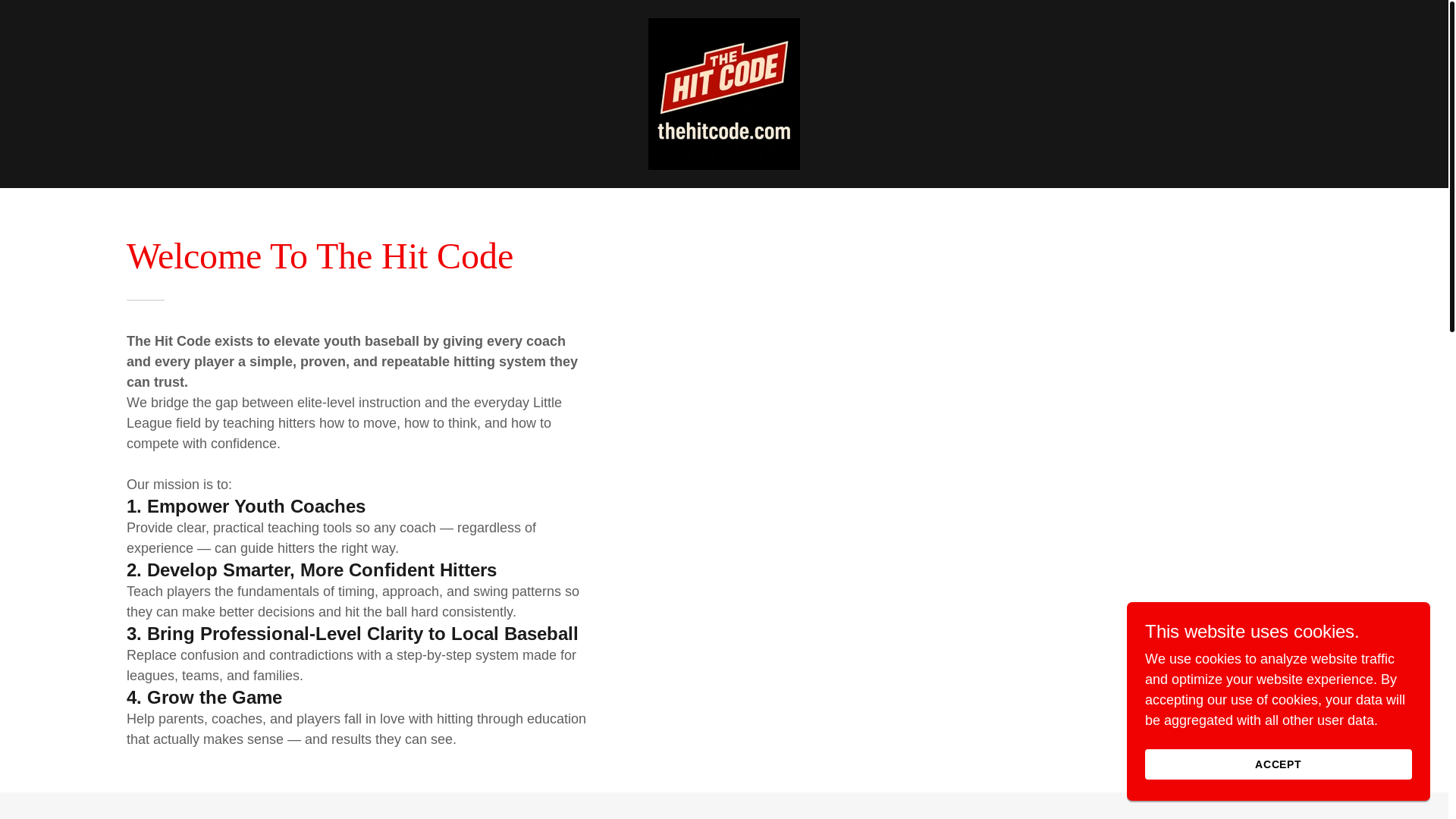 website screenshot of https://thehitcode.com/