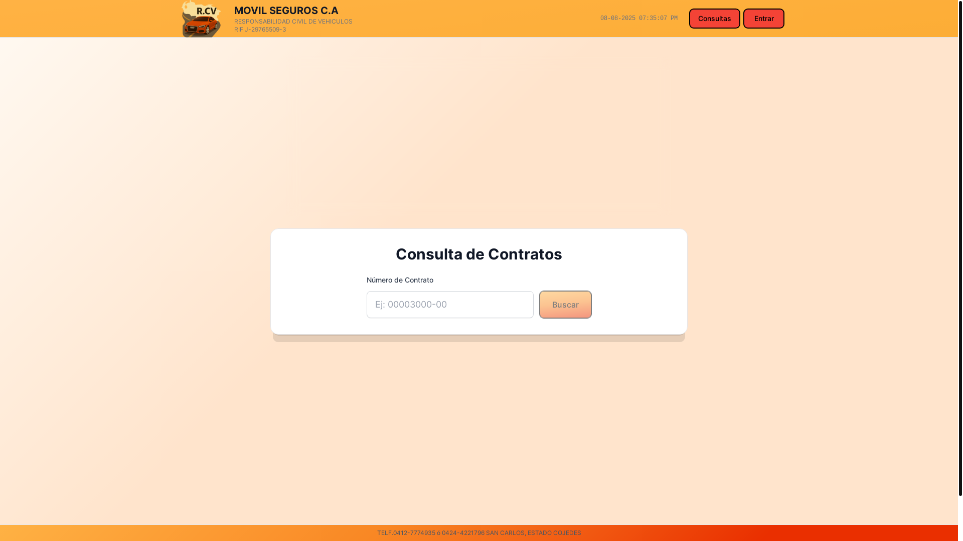 website screenshot of https://rcvmovilseguros.com/