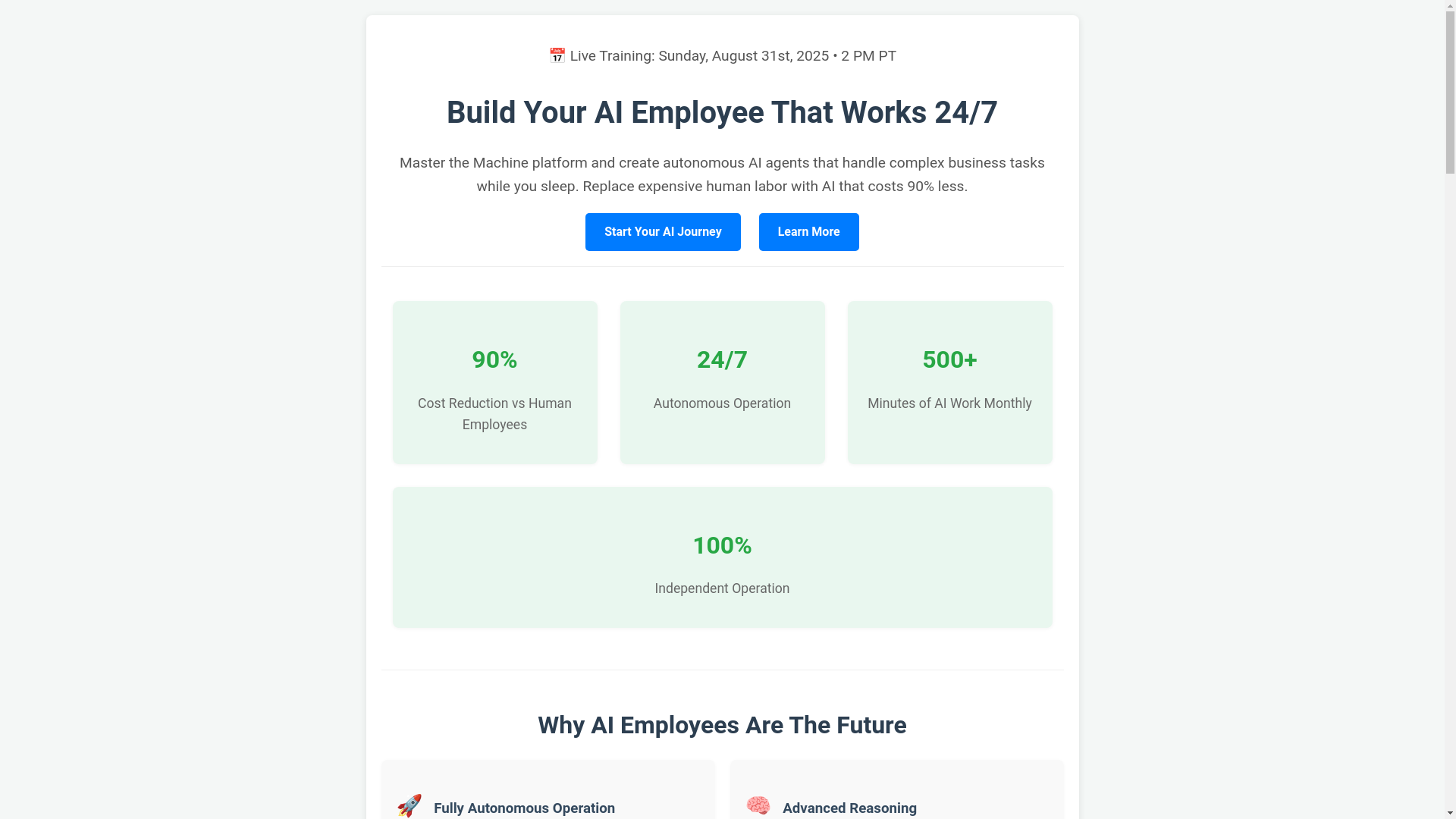 website screenshot of https://20085-ai-employee-crash-course.pages.dev/