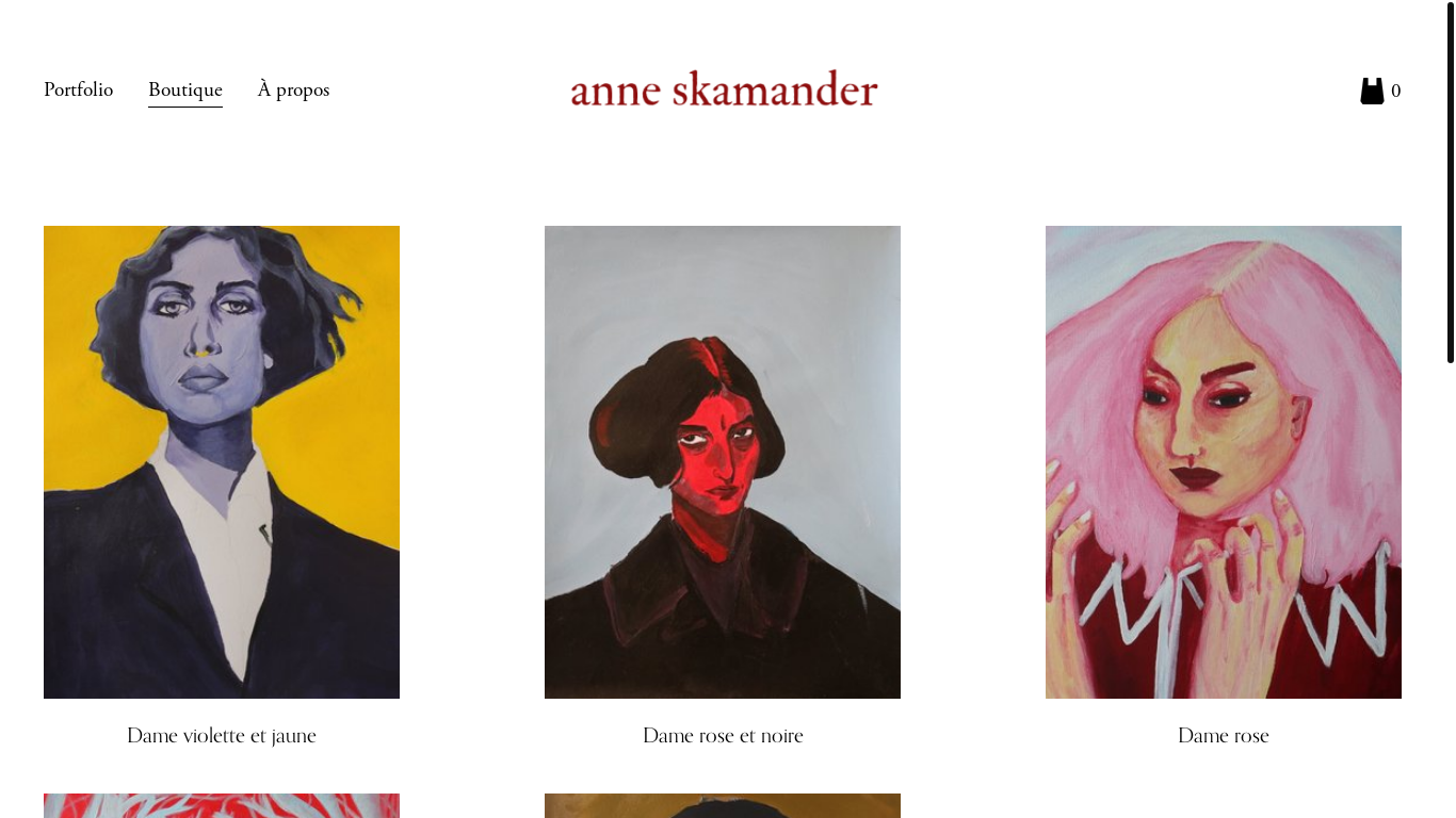 website screenshot of https://anneskamander.com/