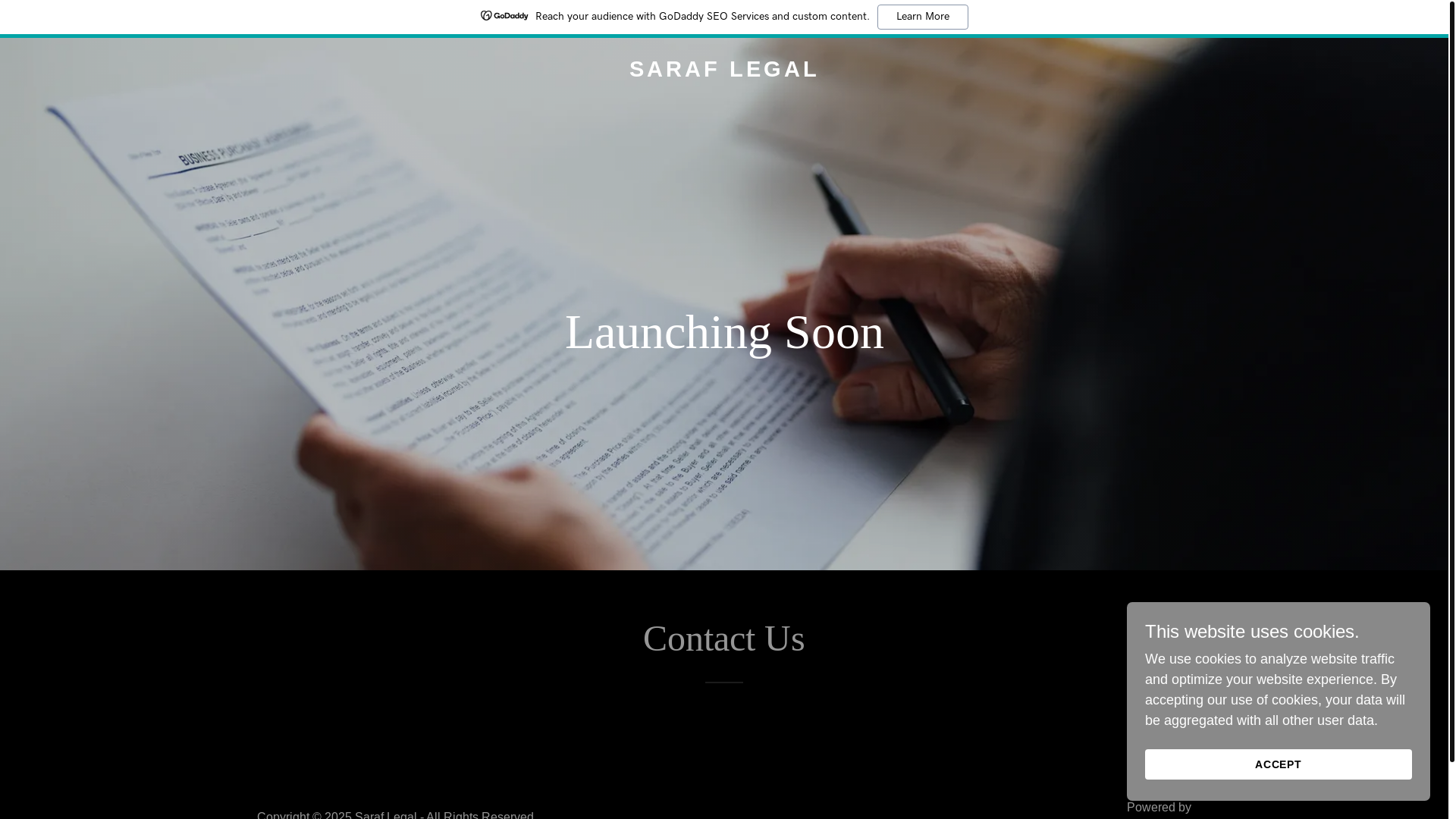 website screenshot of https://saraflegal.in/