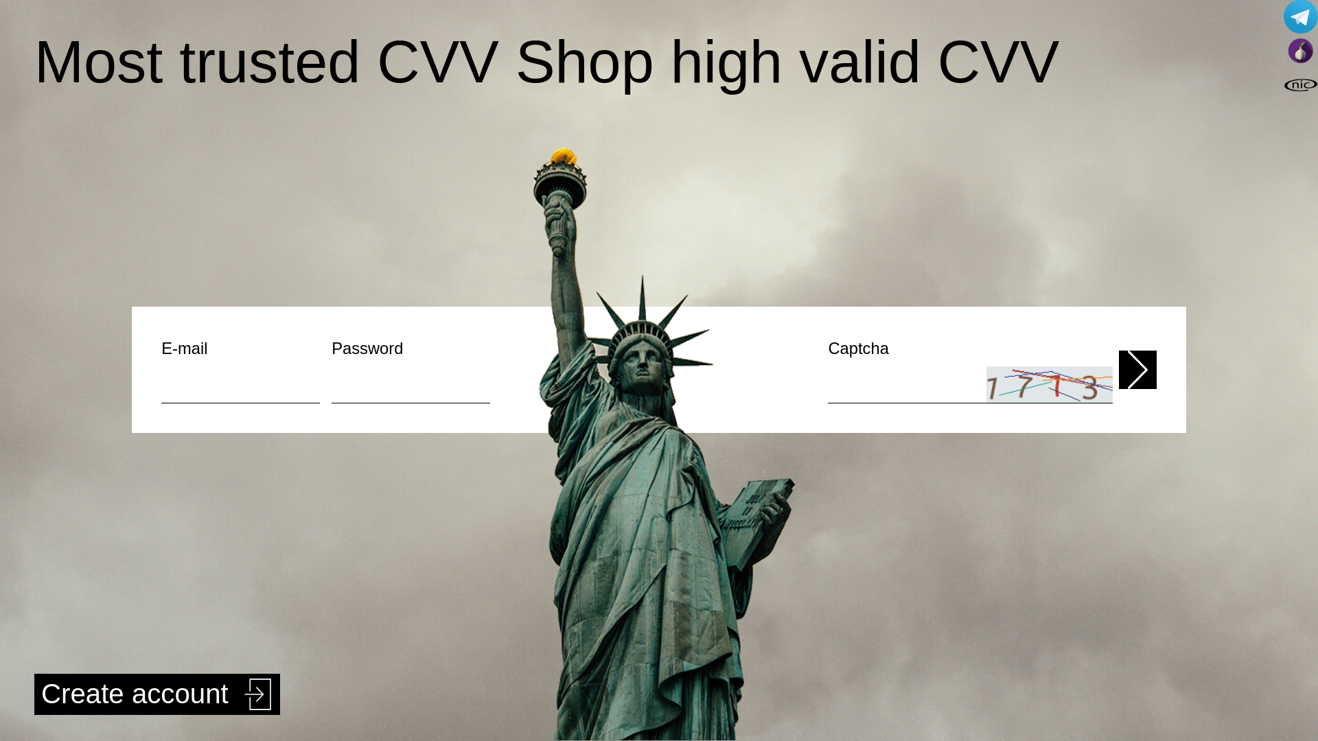website screenshot of https://cvvdumpsshopstore.com/