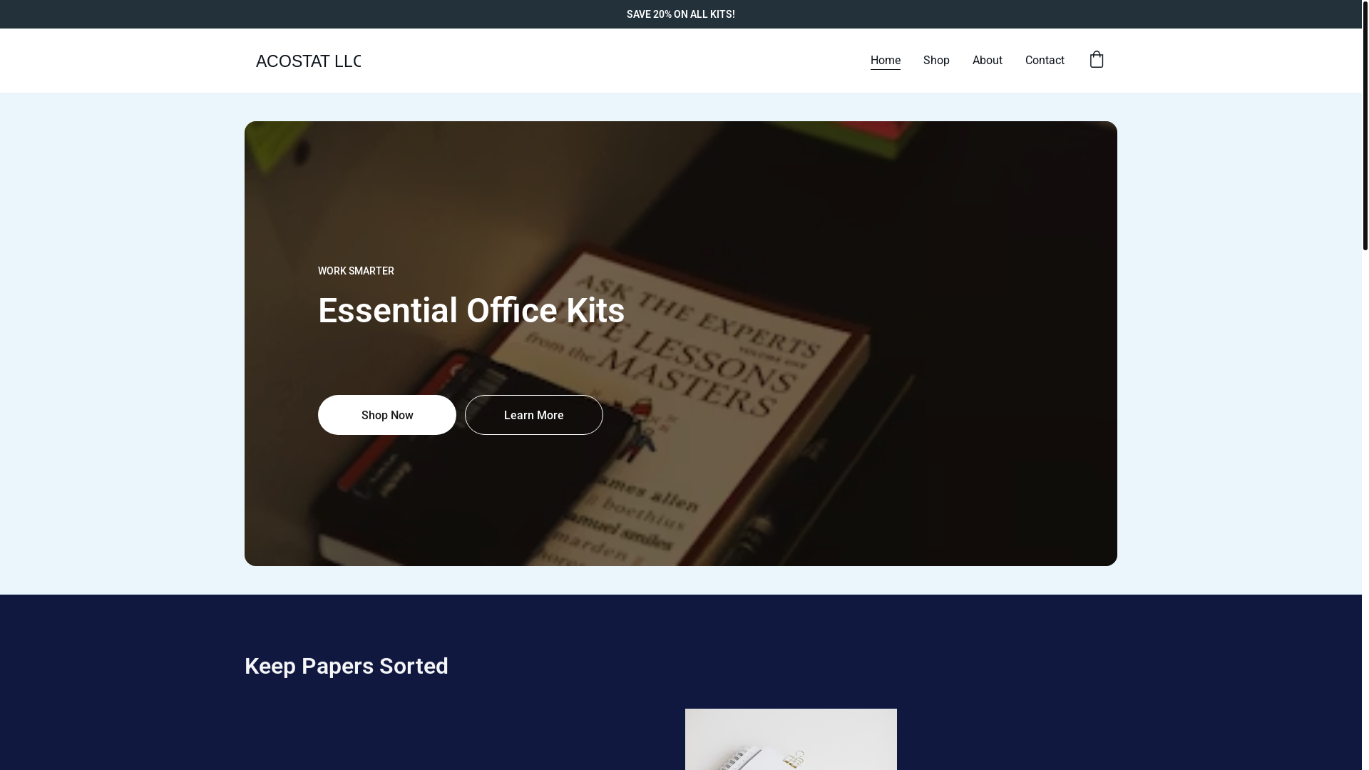 website screenshot of https://acostat.shop/