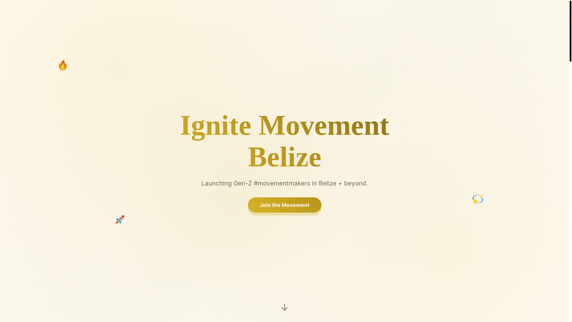 website screenshot of https://ignitebelize.org/