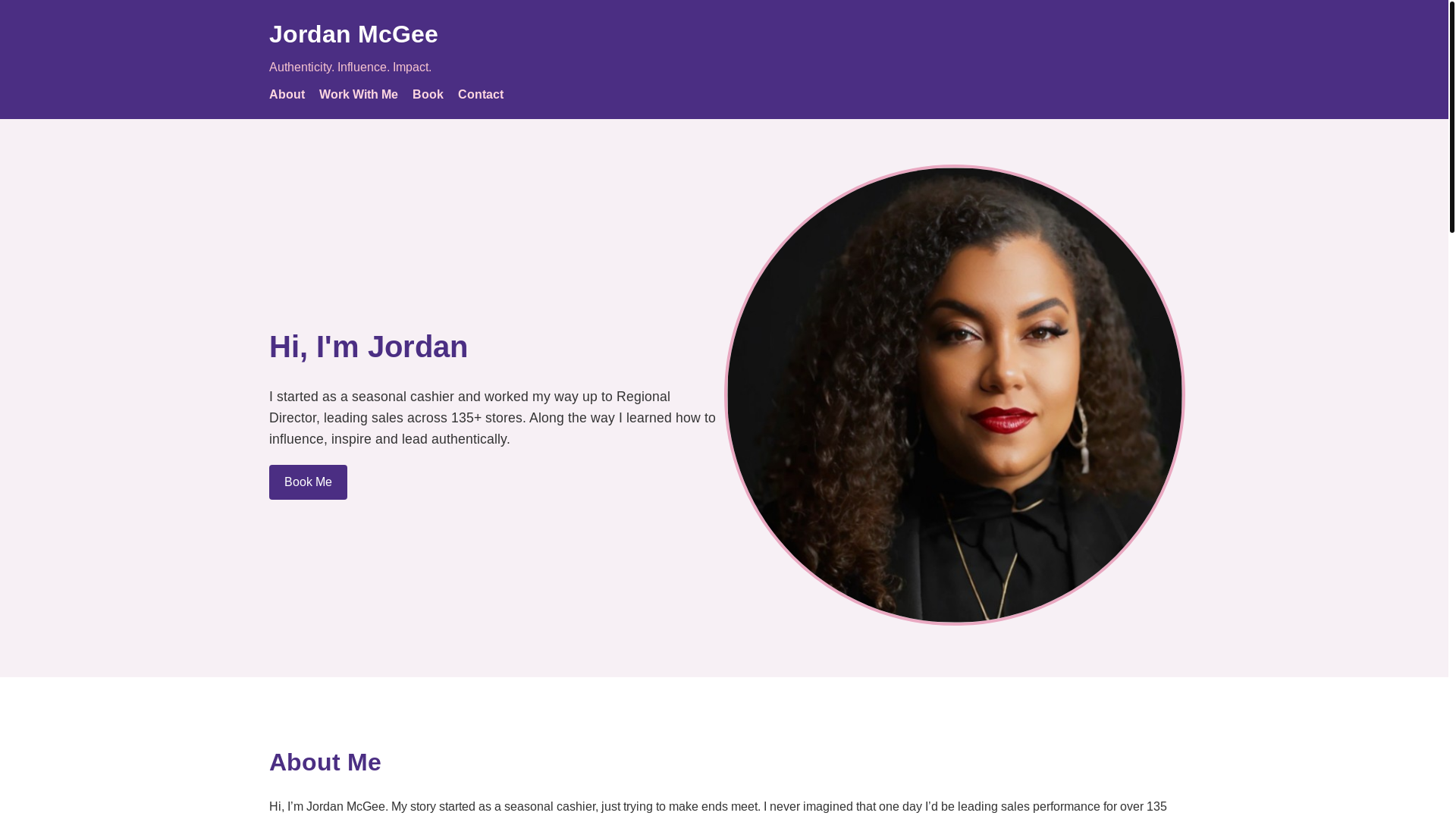 website screenshot of https://jordanmcgee.net/