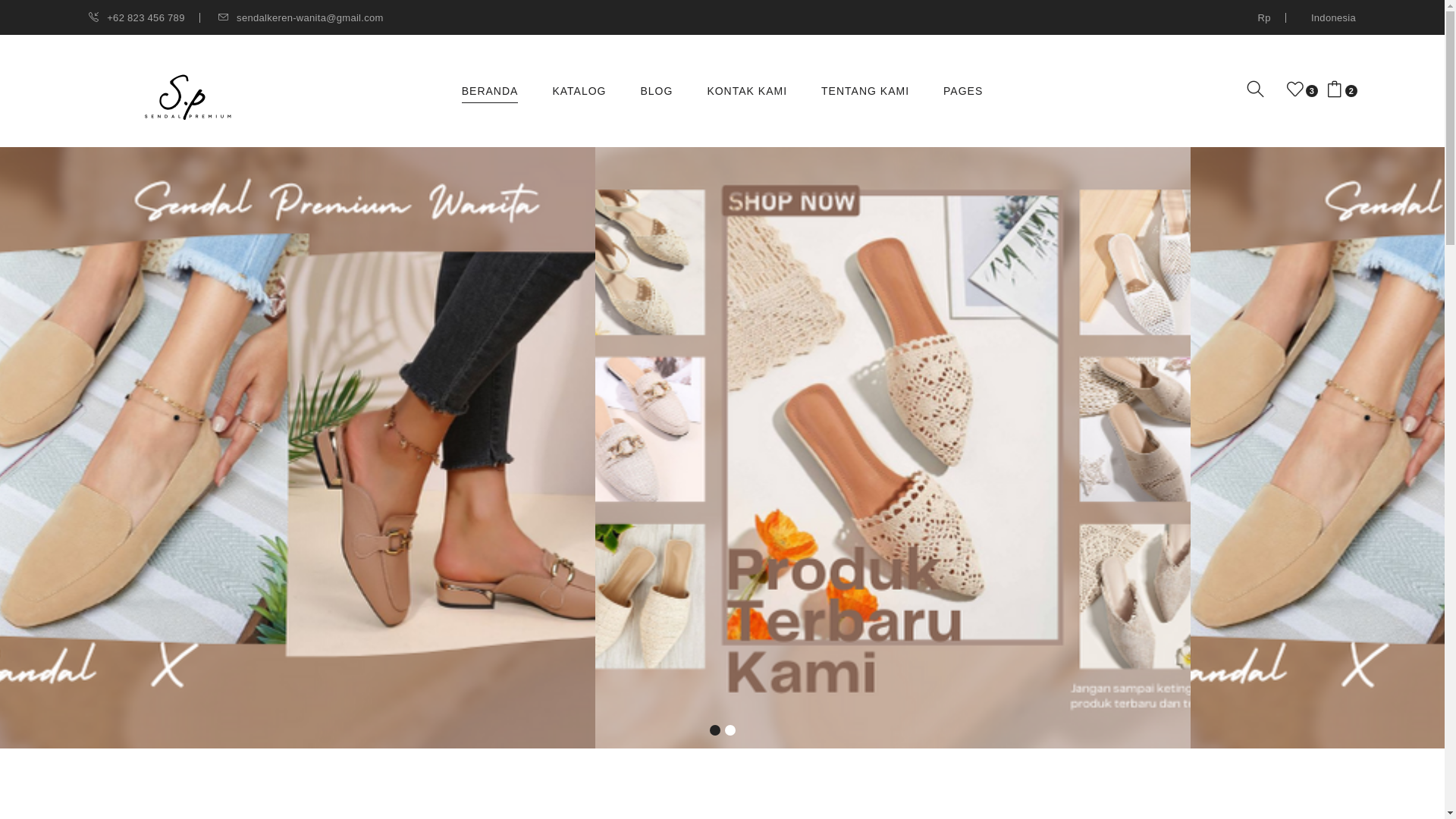 website screenshot of https://sendalkeren-wanita.pages.dev/