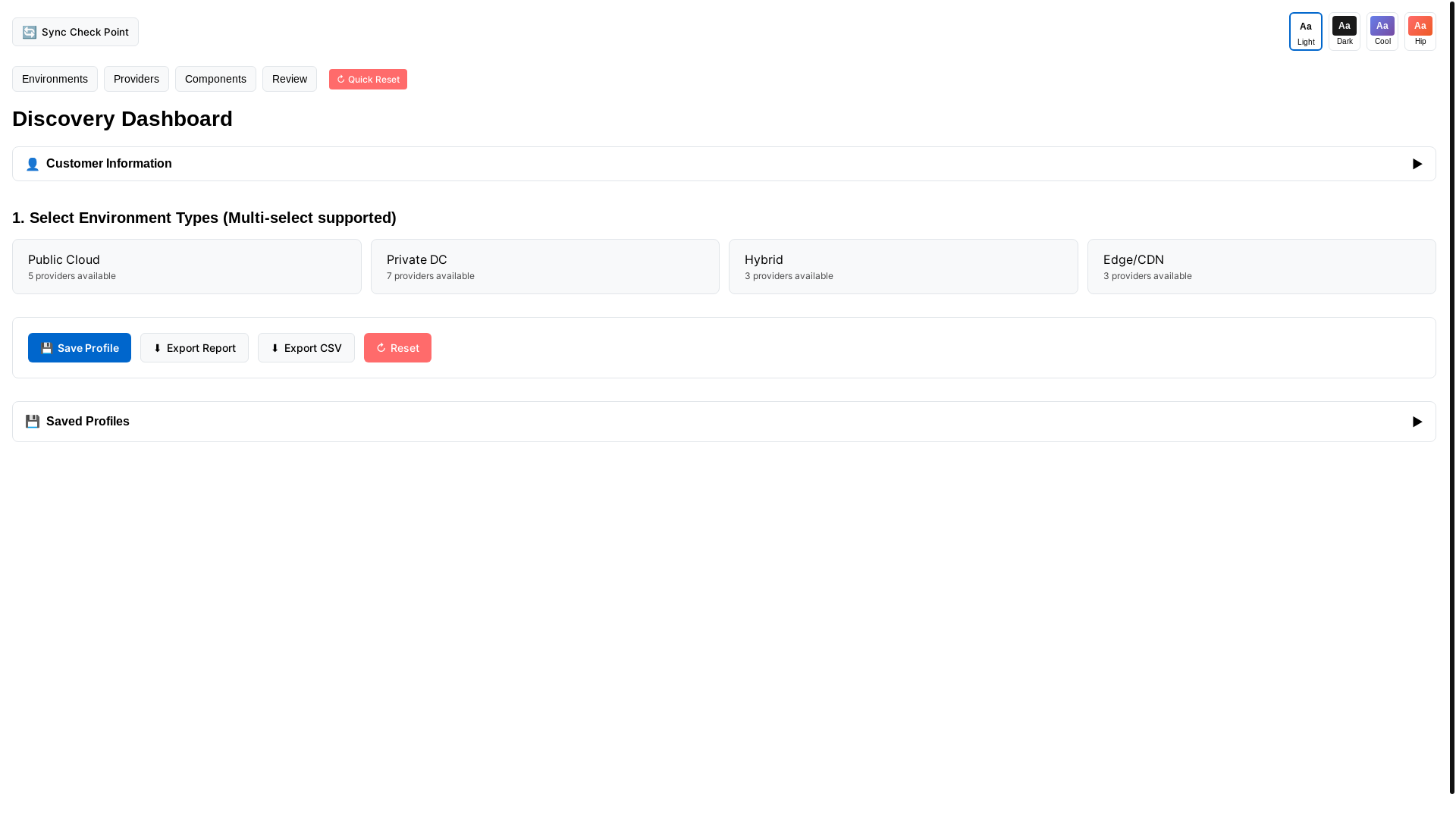 website screenshot of https://discoverydashboard.pages.dev/