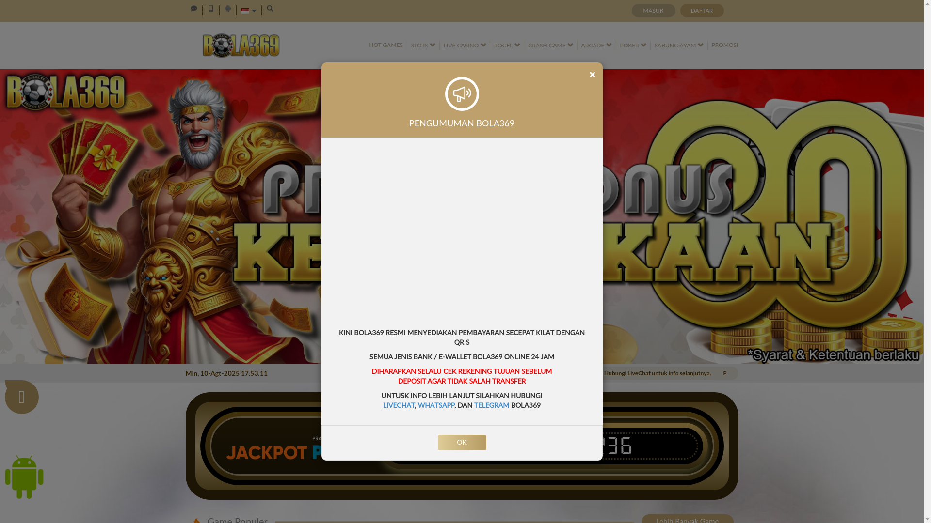 website screenshot of https://bola369-bomb.top/