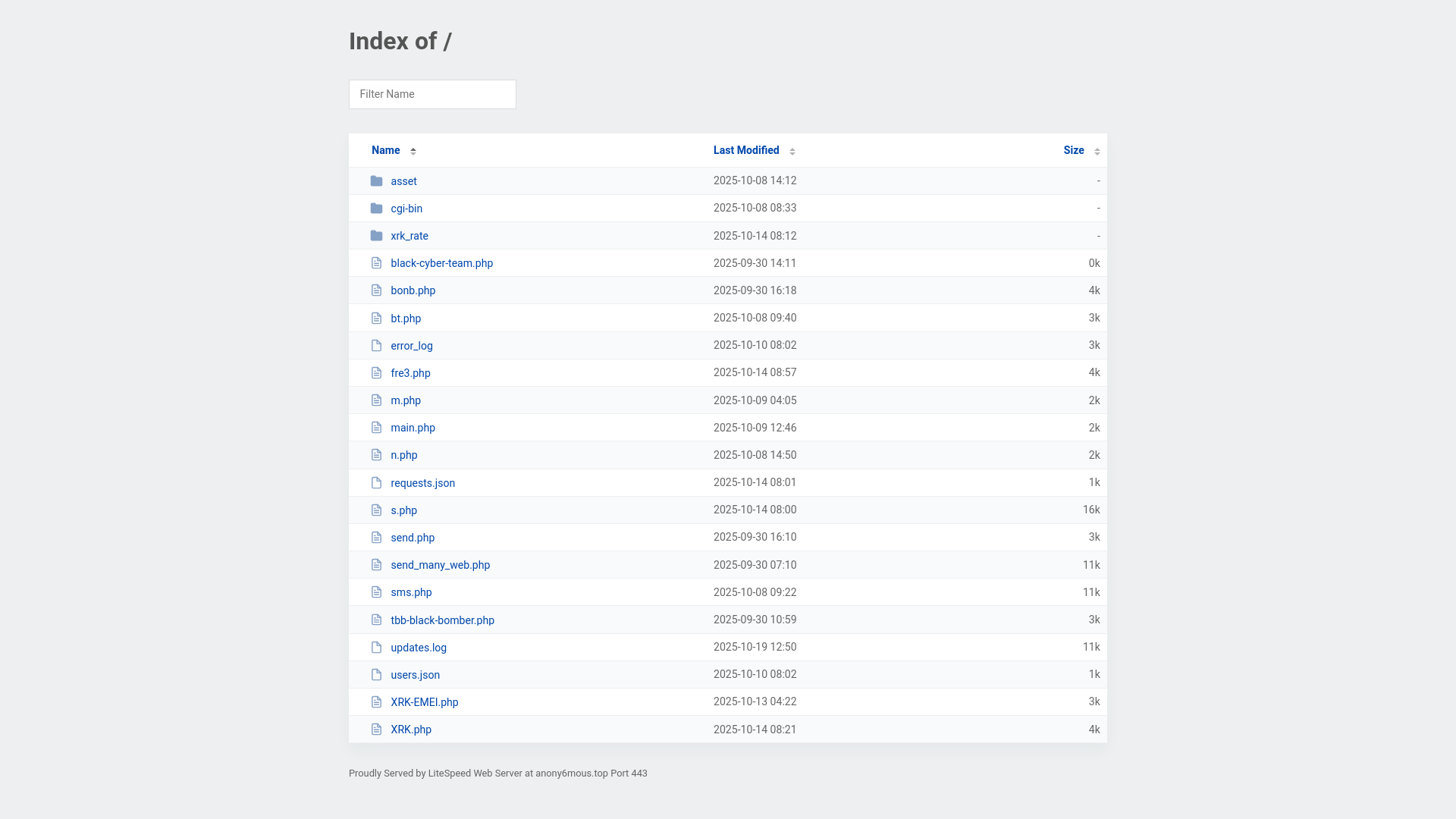 website screenshot of https://anony6mous.top/