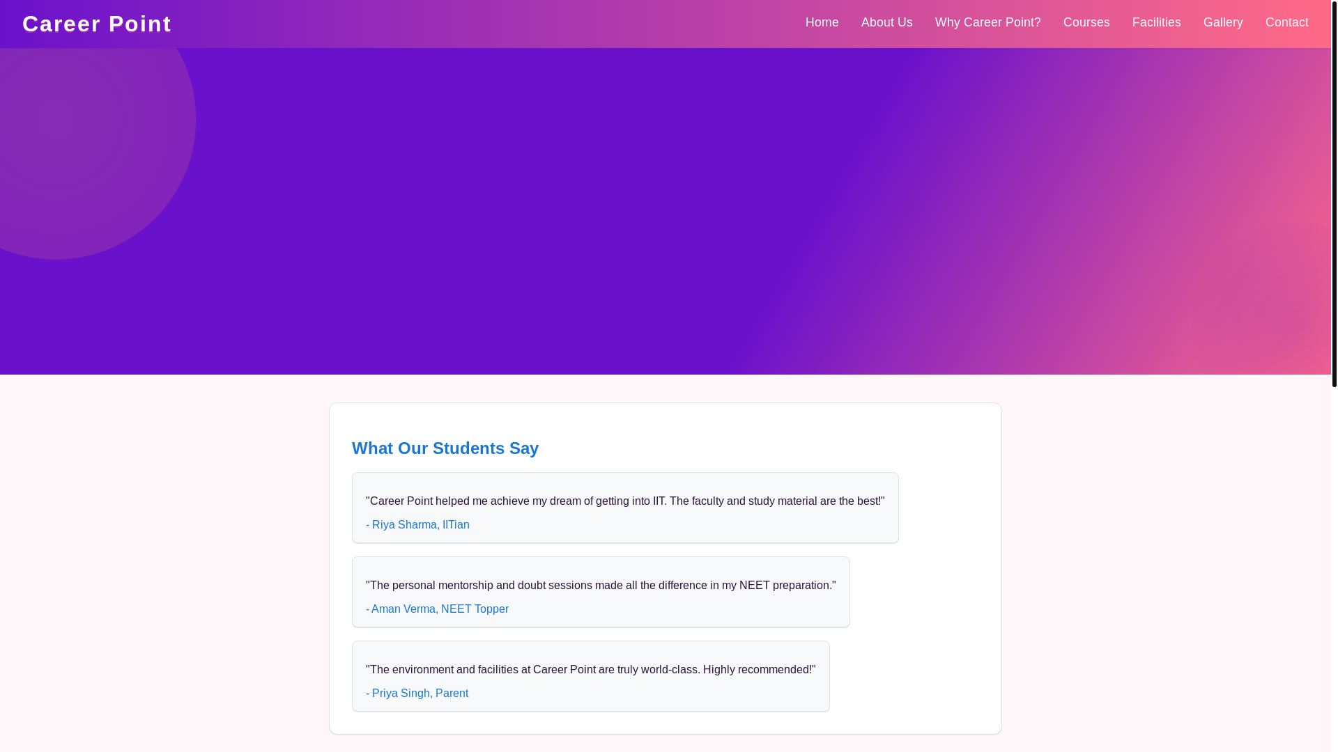 website screenshot of https://prudenteduservices.in/