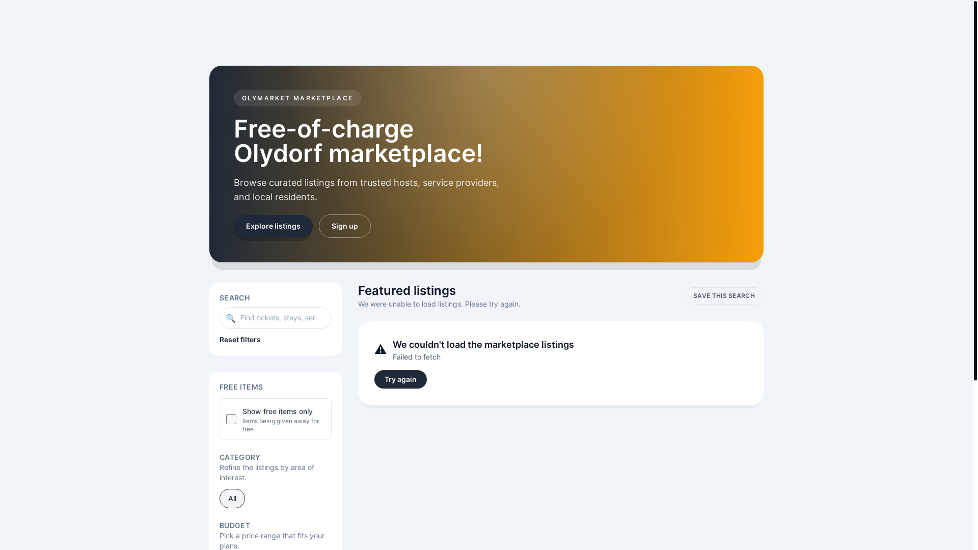 website screenshot of https://olymarket.net/