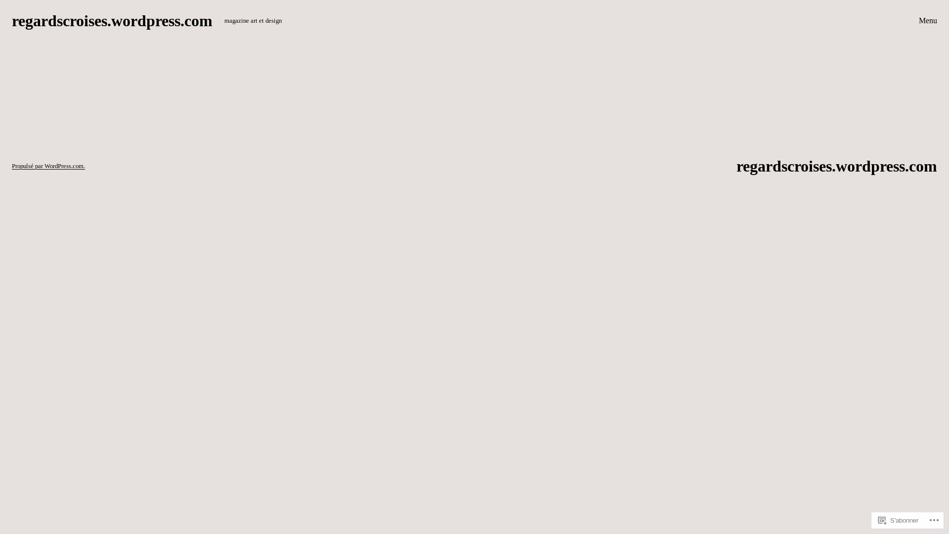 website screenshot of https://regardscroises.art/