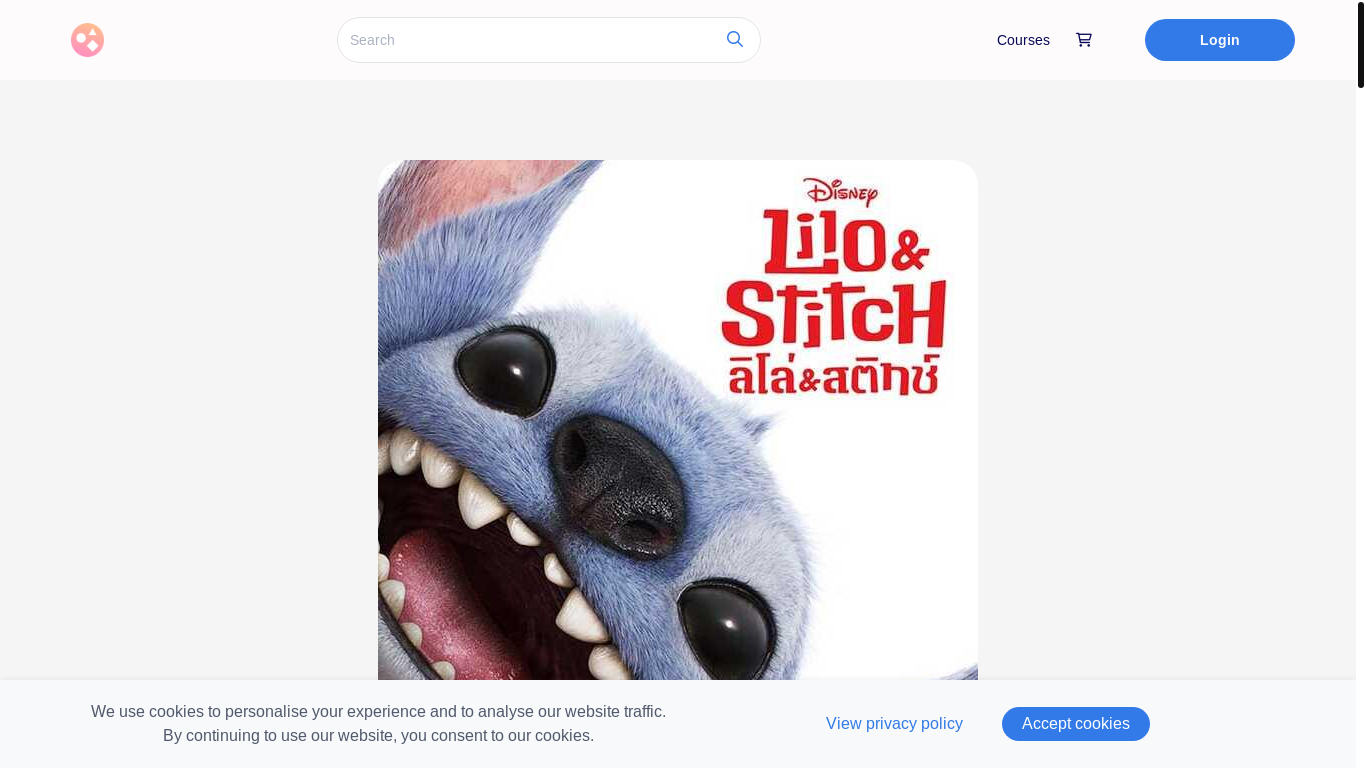 website screenshot of https://disneylilostitchthai.graphy.com/courses/lilo-stitch-live-action-2025