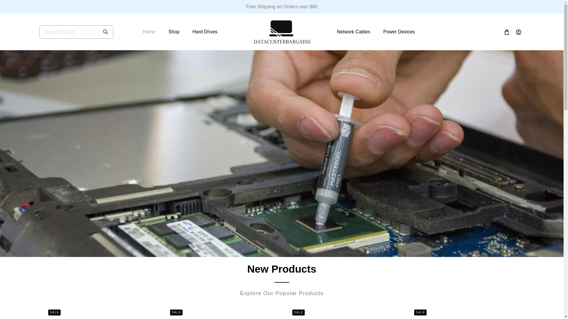 website screenshot of https://datacenterbargains.com/