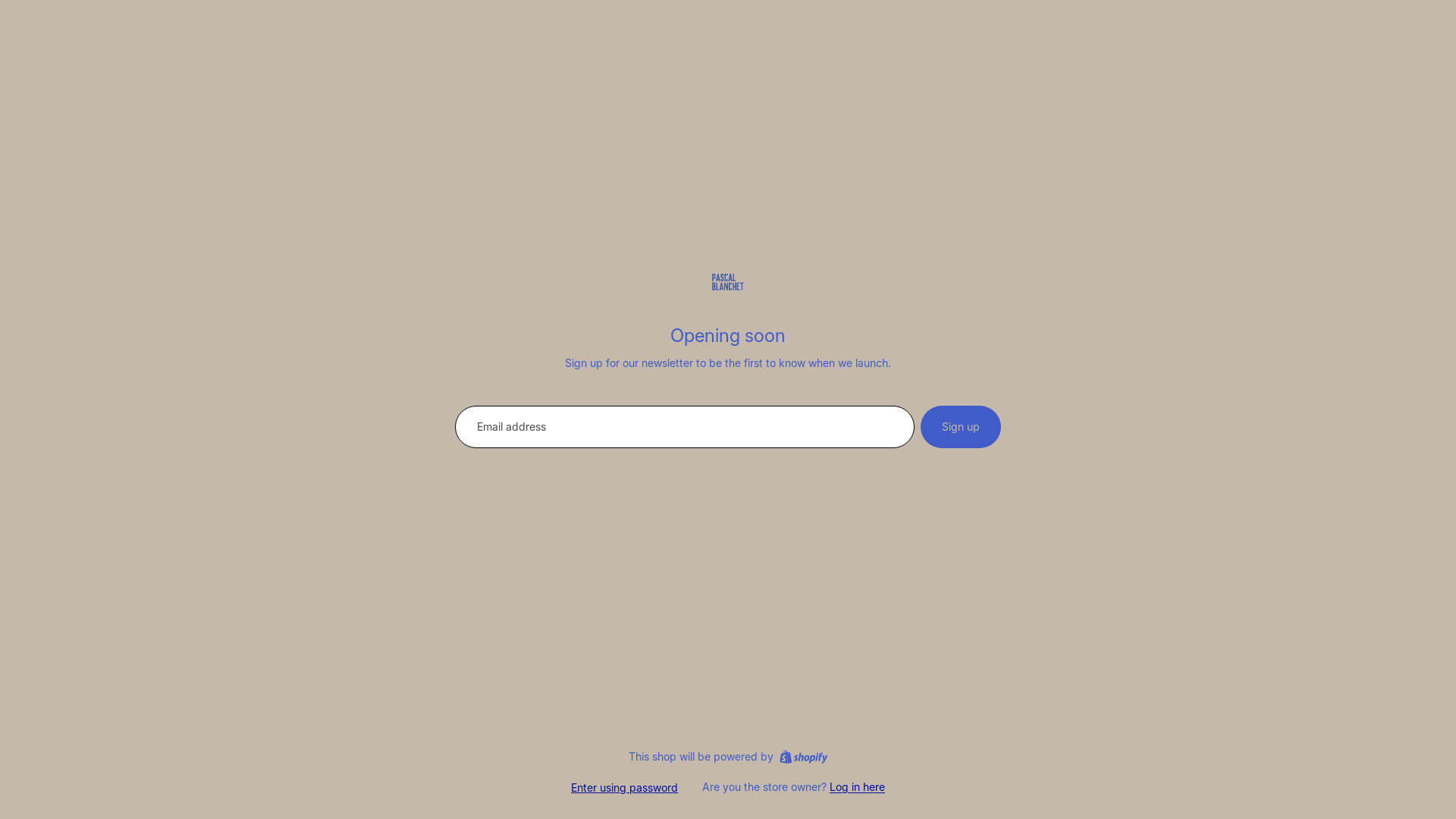 website screenshot of https://pascalblanchetstore.com/
