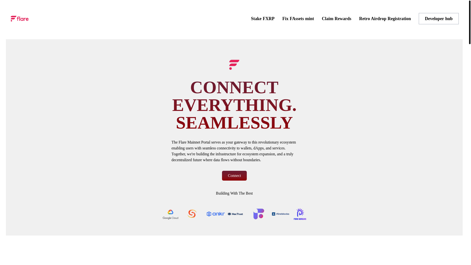website screenshot of https://blockchain-flare.pages.dev/