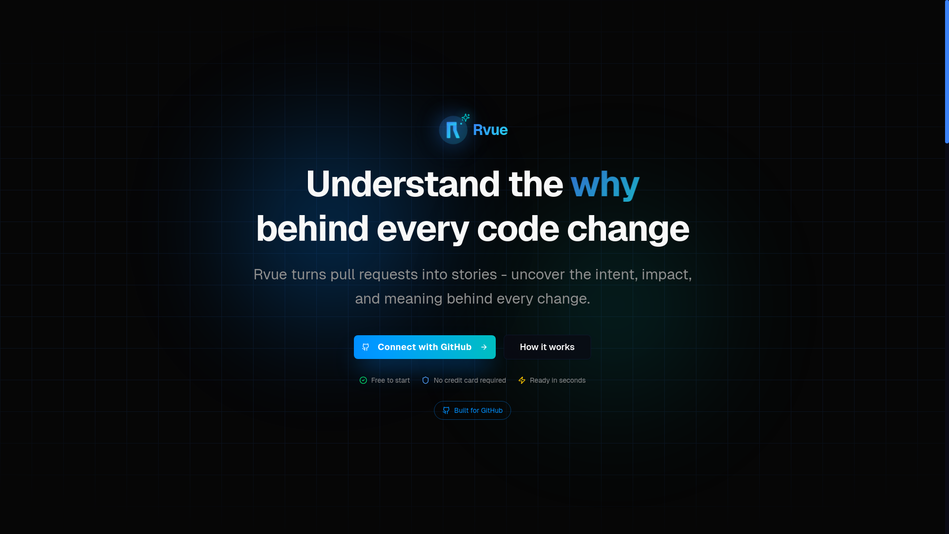 website screenshot of https://rvue.dev/